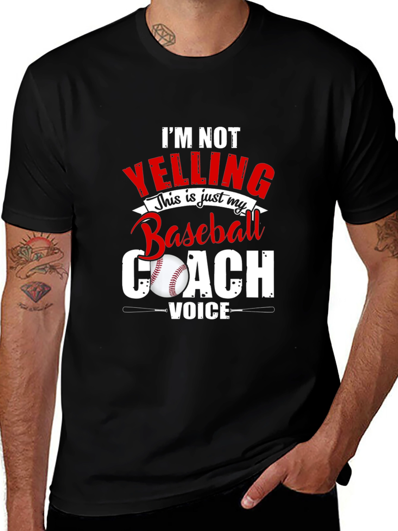 Variant 5 of Baseball Coach Voice Tee - Funny Sports T-Shirt