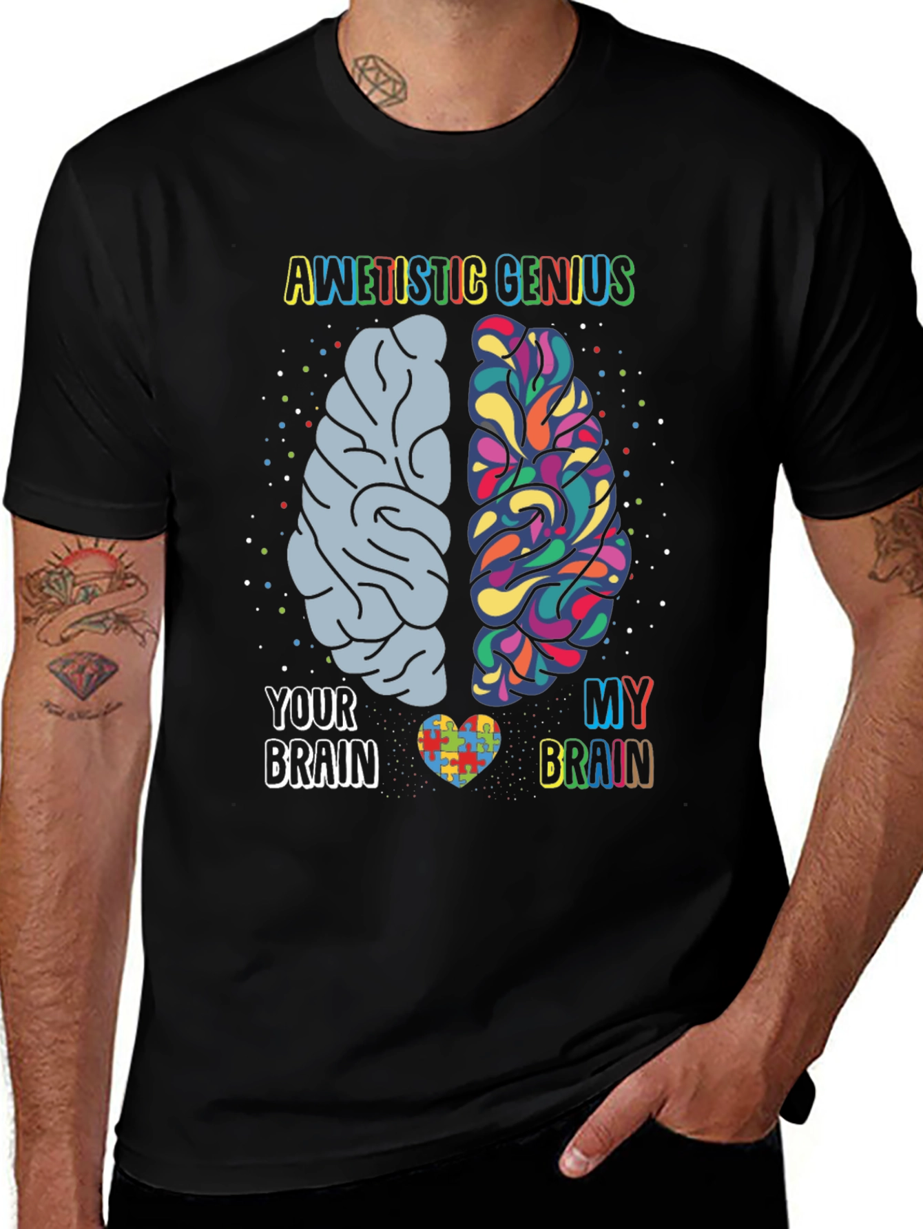 Variant 23 of Autistic Genius Brain T-Shirt