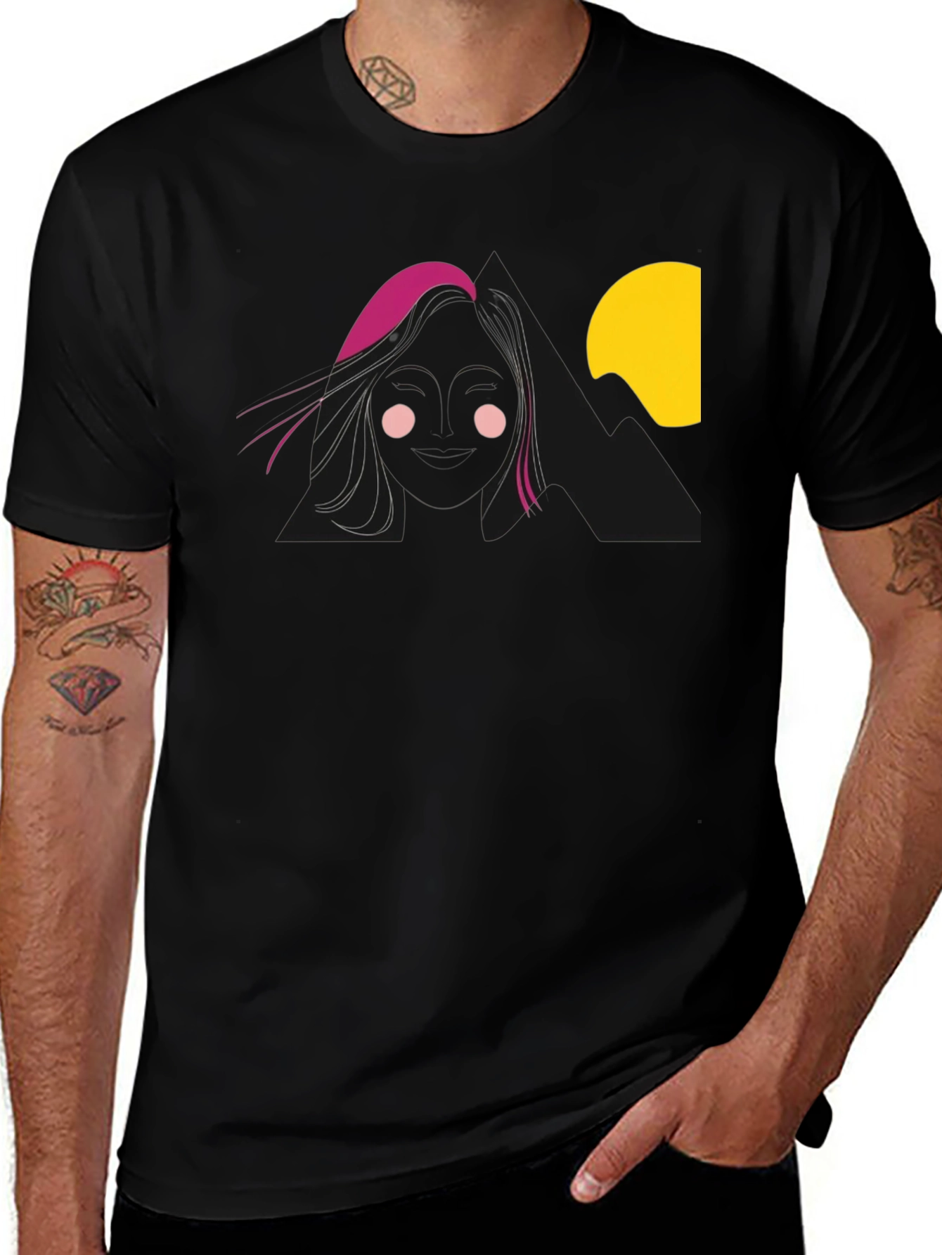 Mysterious Silhouette Graphic T-Shirt