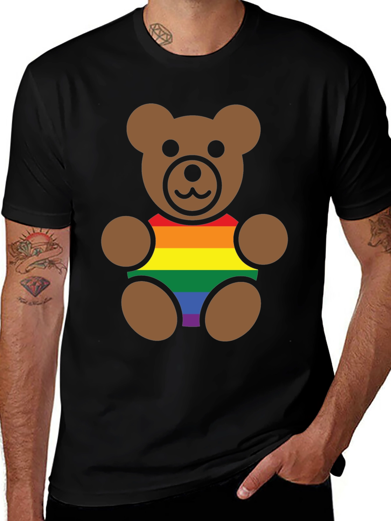 LGBT Pride Teddy Bear Graphic T-Shirt
