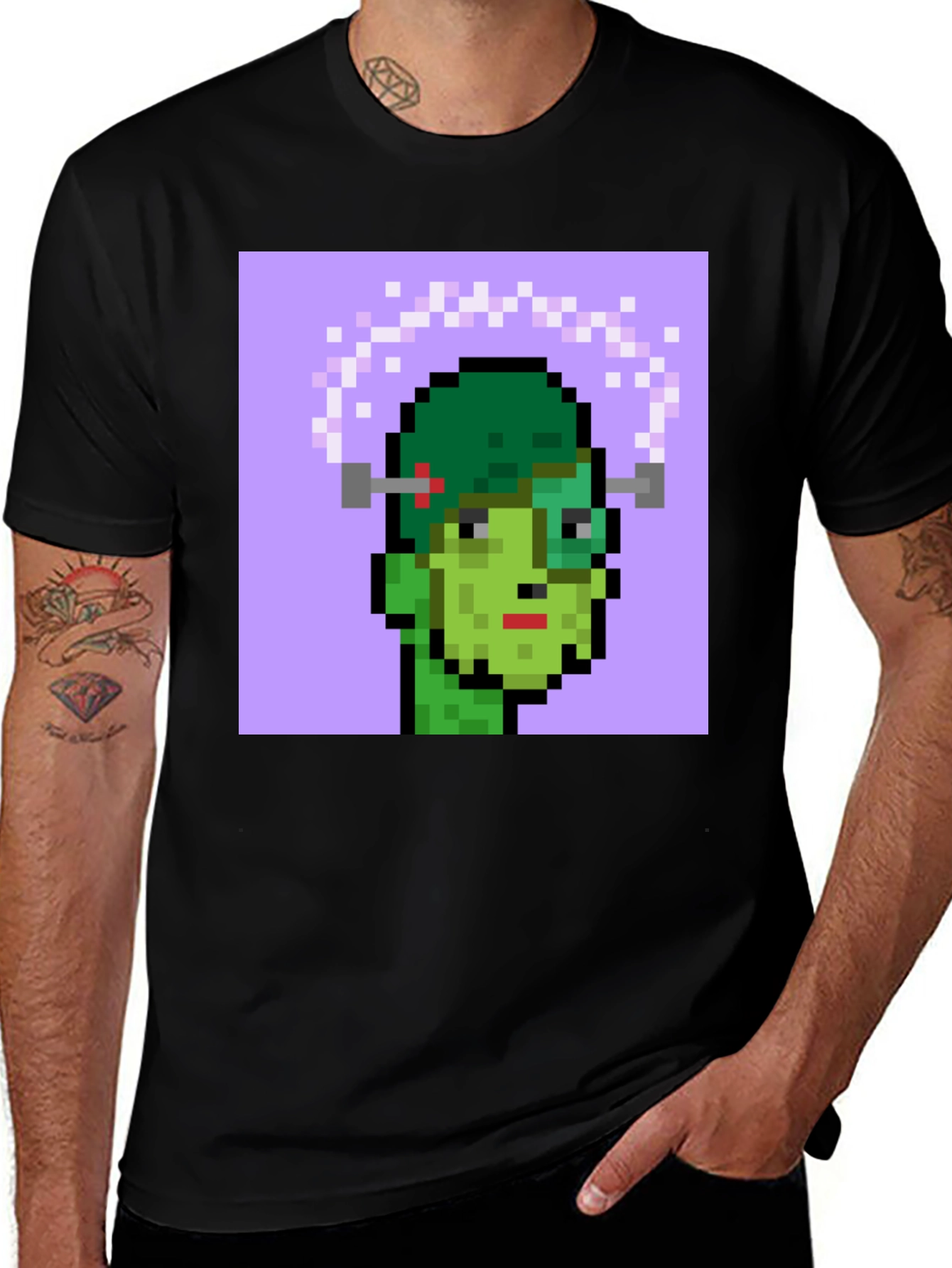 Variant 15 of Pixelated Frankenstein Graphic Tee