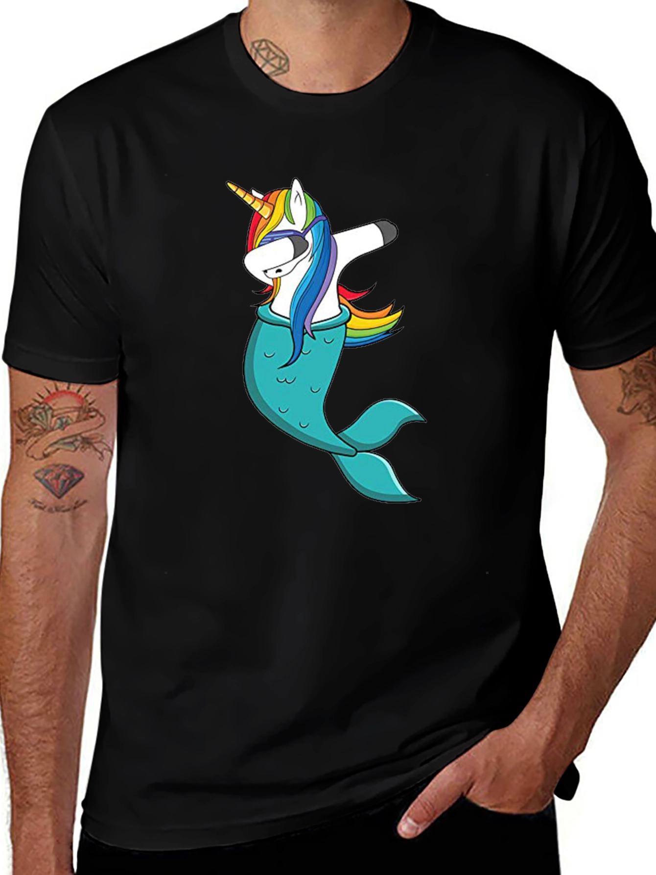 Variant 21 of Unicorn Mermaid Dab T-Shirt - Fun Fantasy Tee