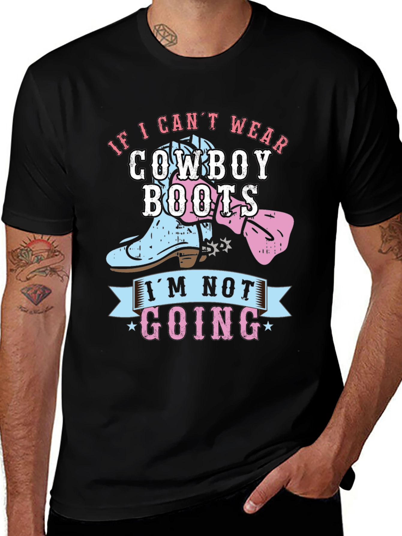 Variant 4 of Cowboy Boots Graphic Tee - Western Style Shirt