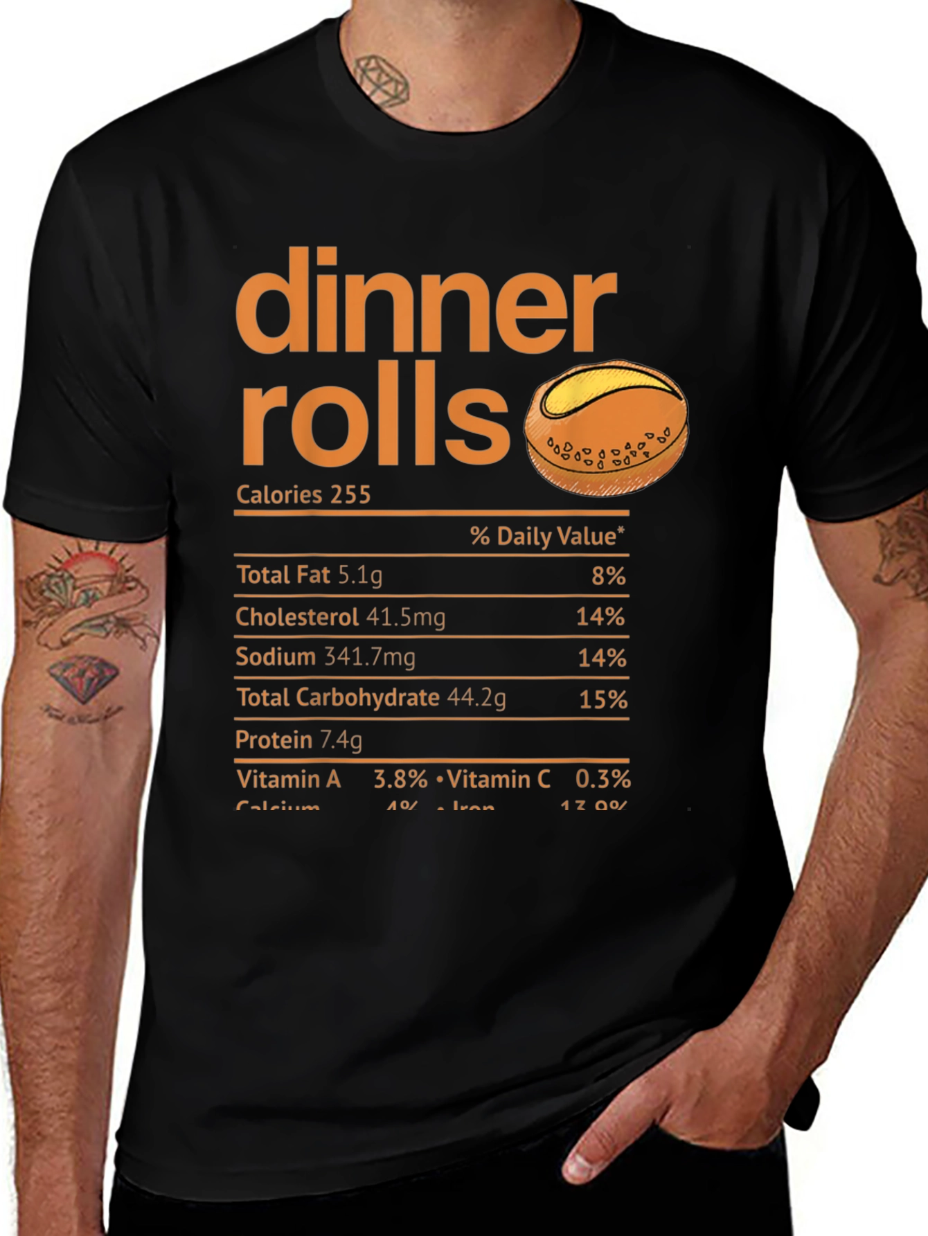Variant 22 of Dinner Rolls Nutrition Facts T-Shirt