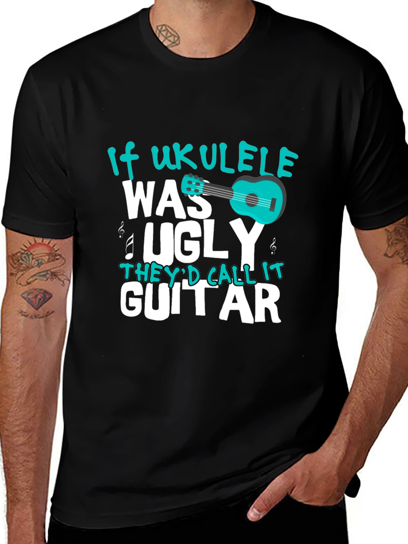 Variant 19 of Funny Ukulele T-Shirt - If Ukulele Was Ugly...