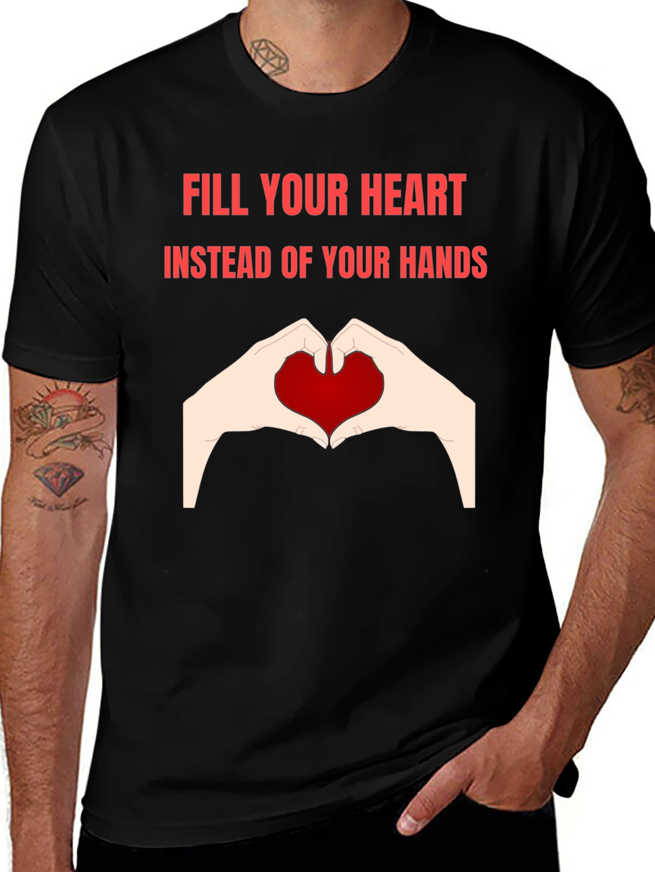 Variant 13 of Fill Your Heart T-Shirt - Motivational Graphic Tee