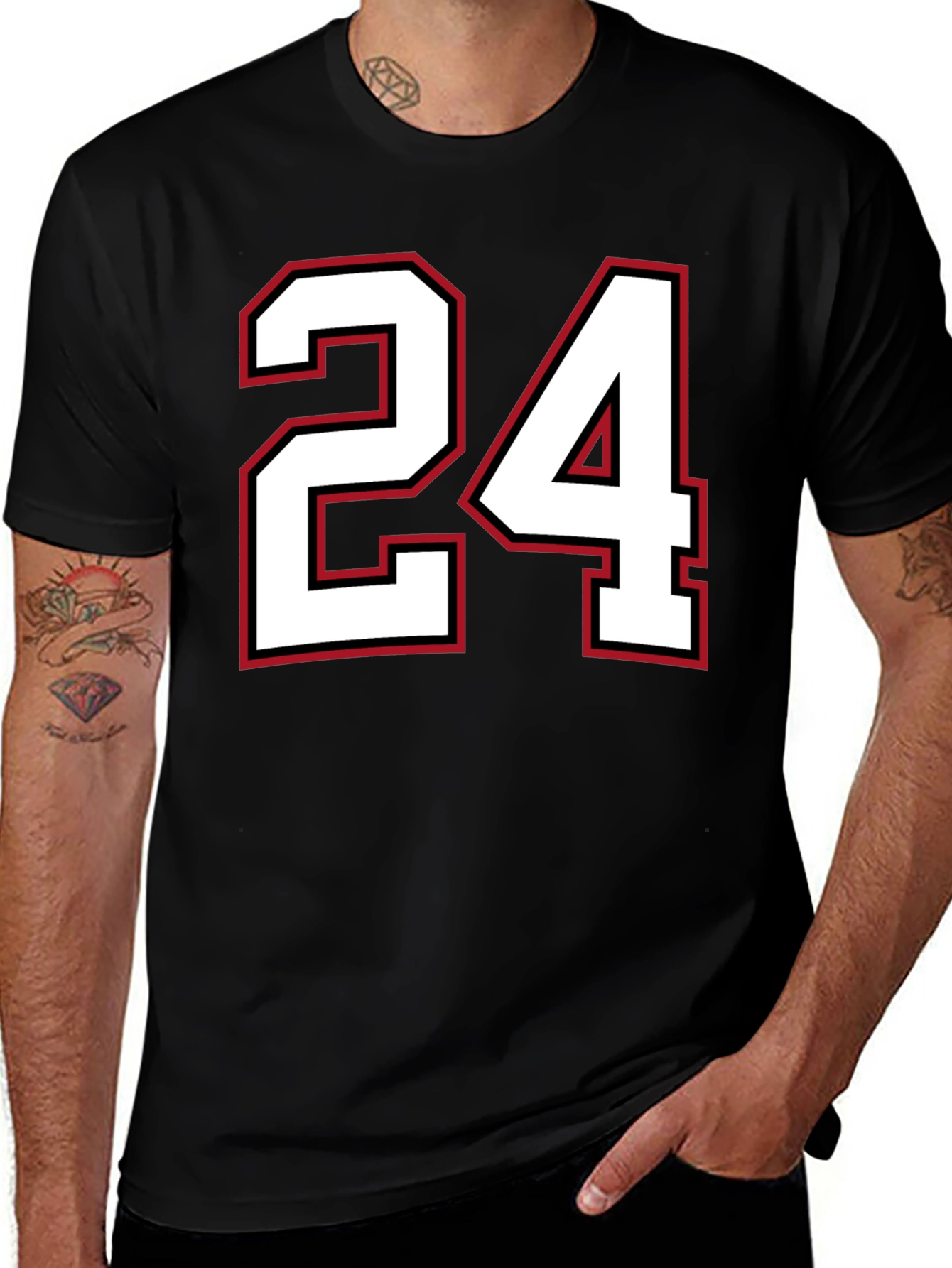 Variant 17 of Jersey Number 24 Graphic T-Shirt