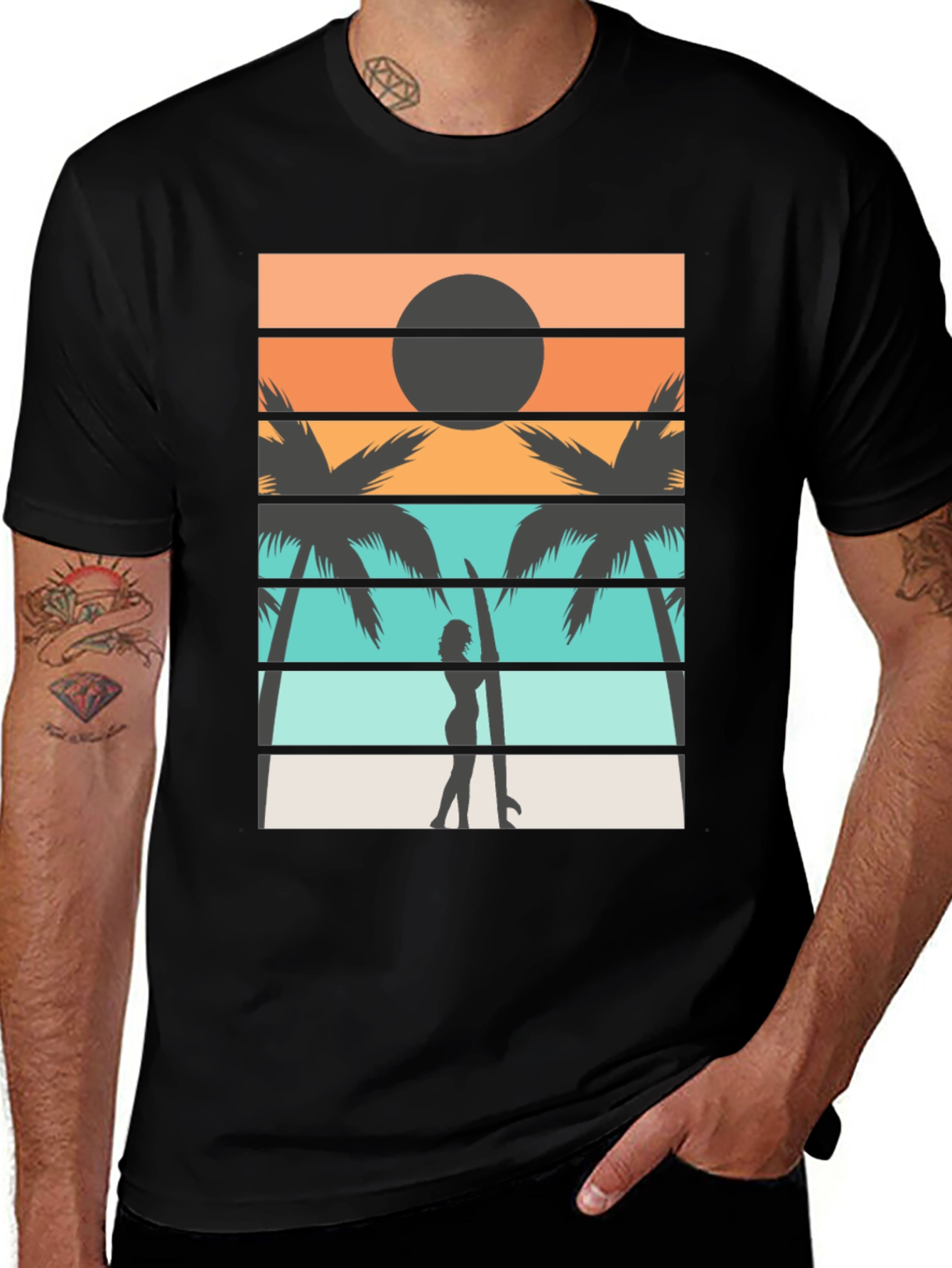 Variant 30 of Retro Surfer T-Shirt: Beach Vibes