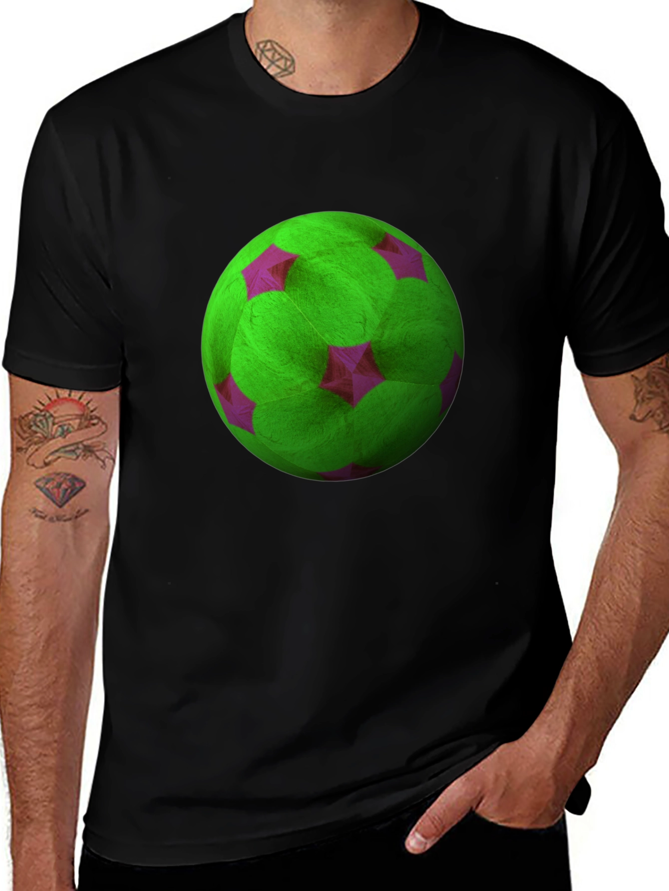 Variant 16 of Abstract Soccer Ball Graphic Tee