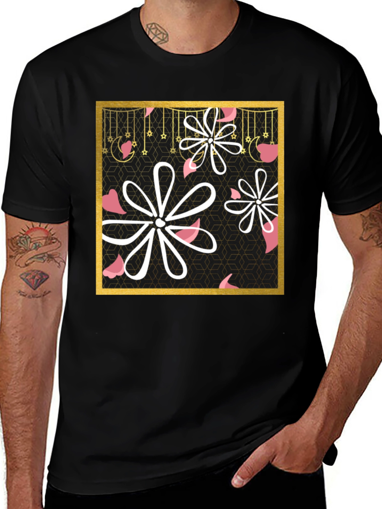 Variant 12 of Floral Gold Frame Tee