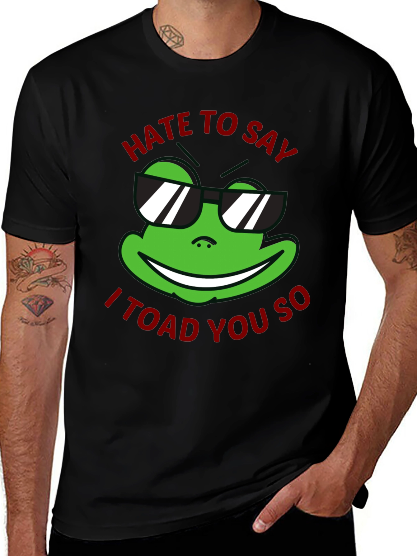 Variant 14 of Funny Frog Sunglasses Graphic T-Shirt - I Toad You So
