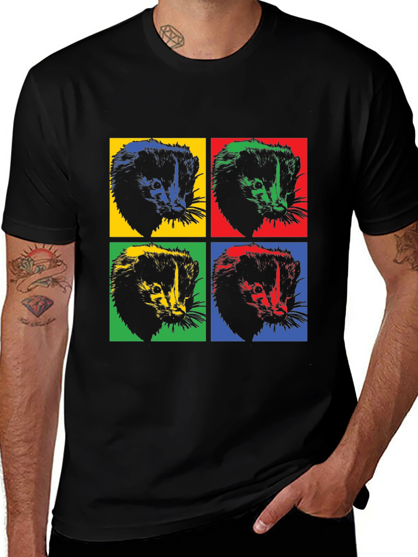 Variant 2 of Pop Art Honey Badger T-Shirt - Bold Graphic Tee