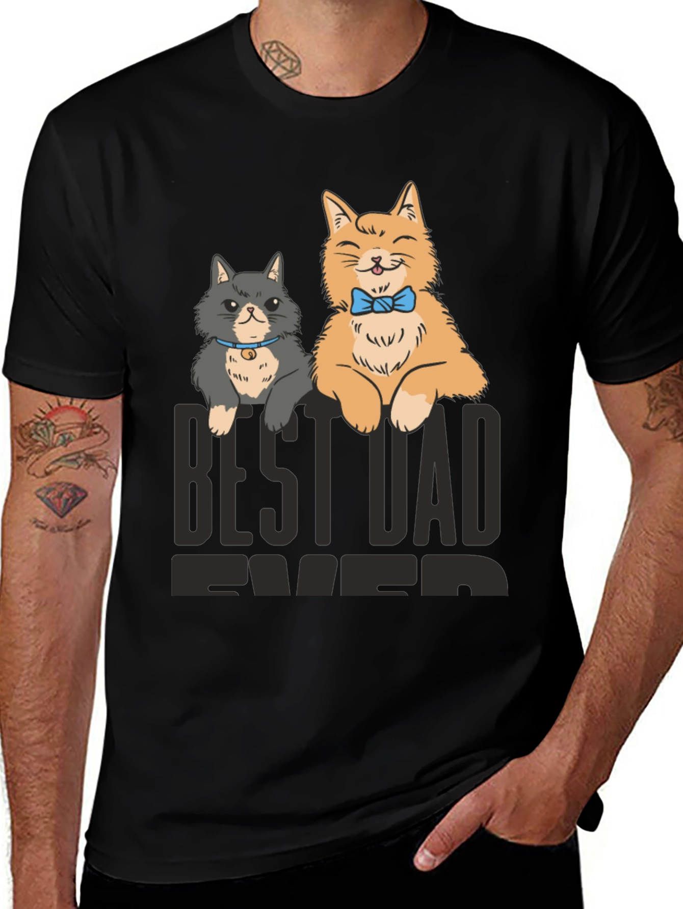Variant 26 of Best Dad Ever Cat T-Shirt
