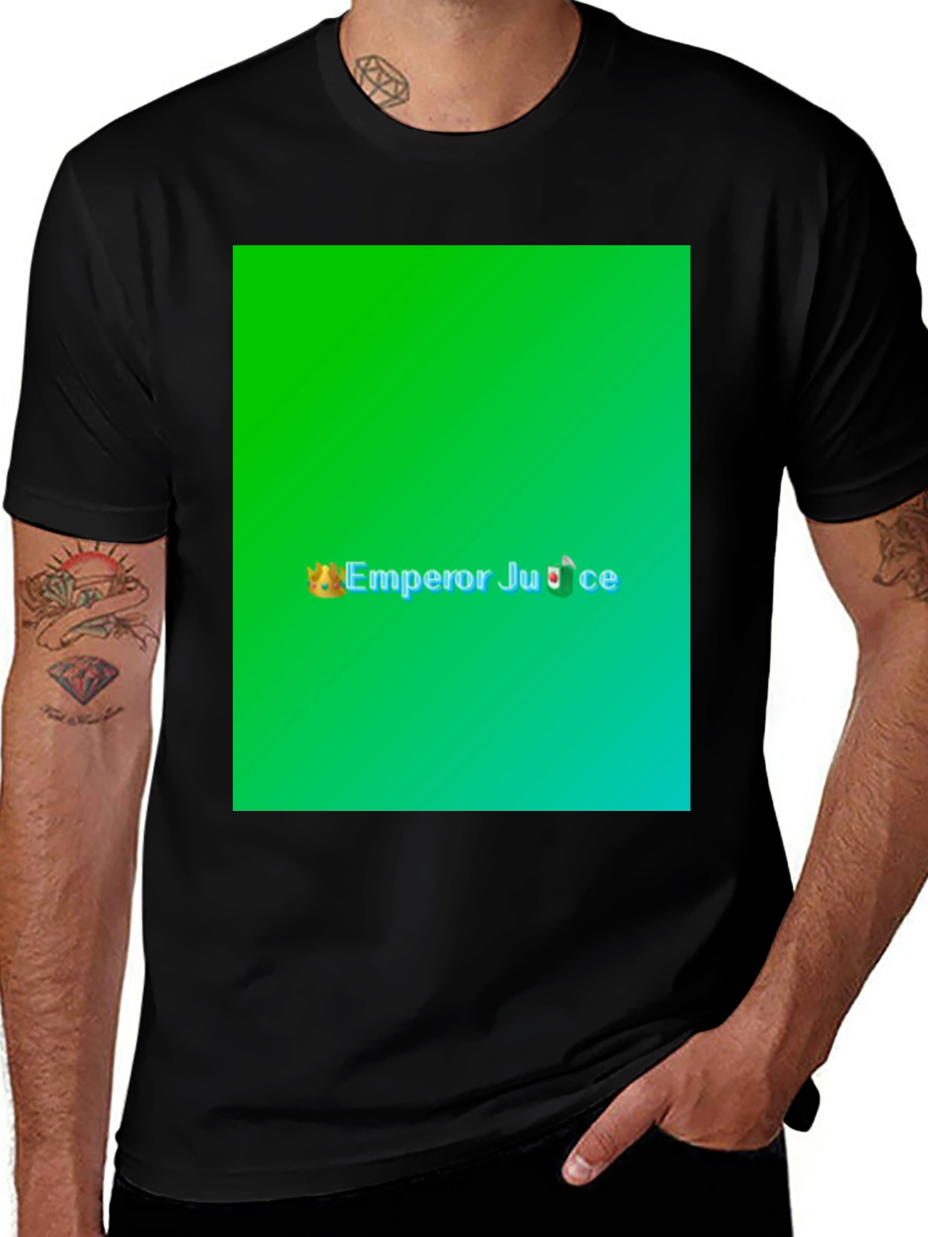 Variant 2 of Emperor Juice Graphic Print Black T-Shirt