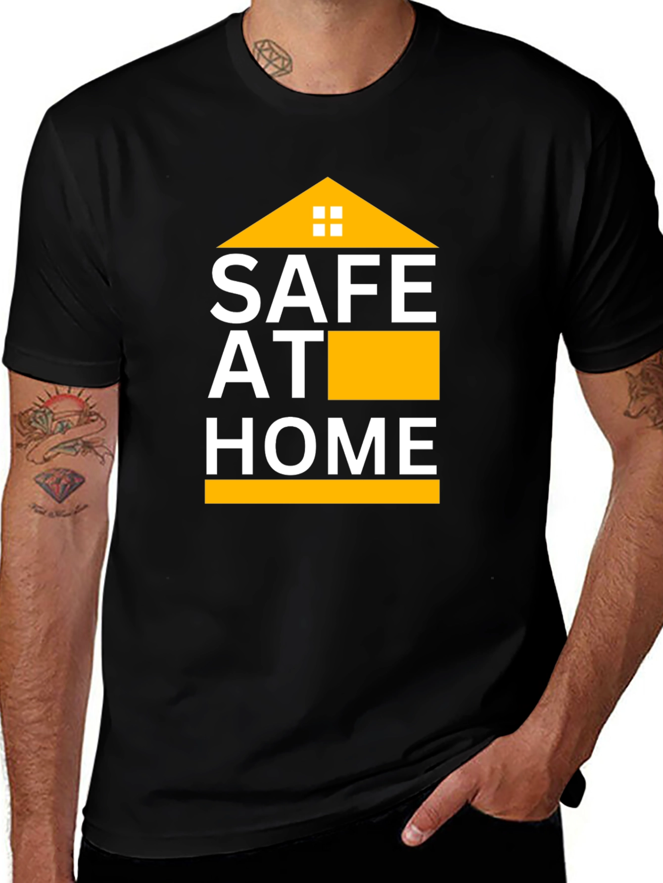 Safe at Home Graphic Tee - Stay Safe