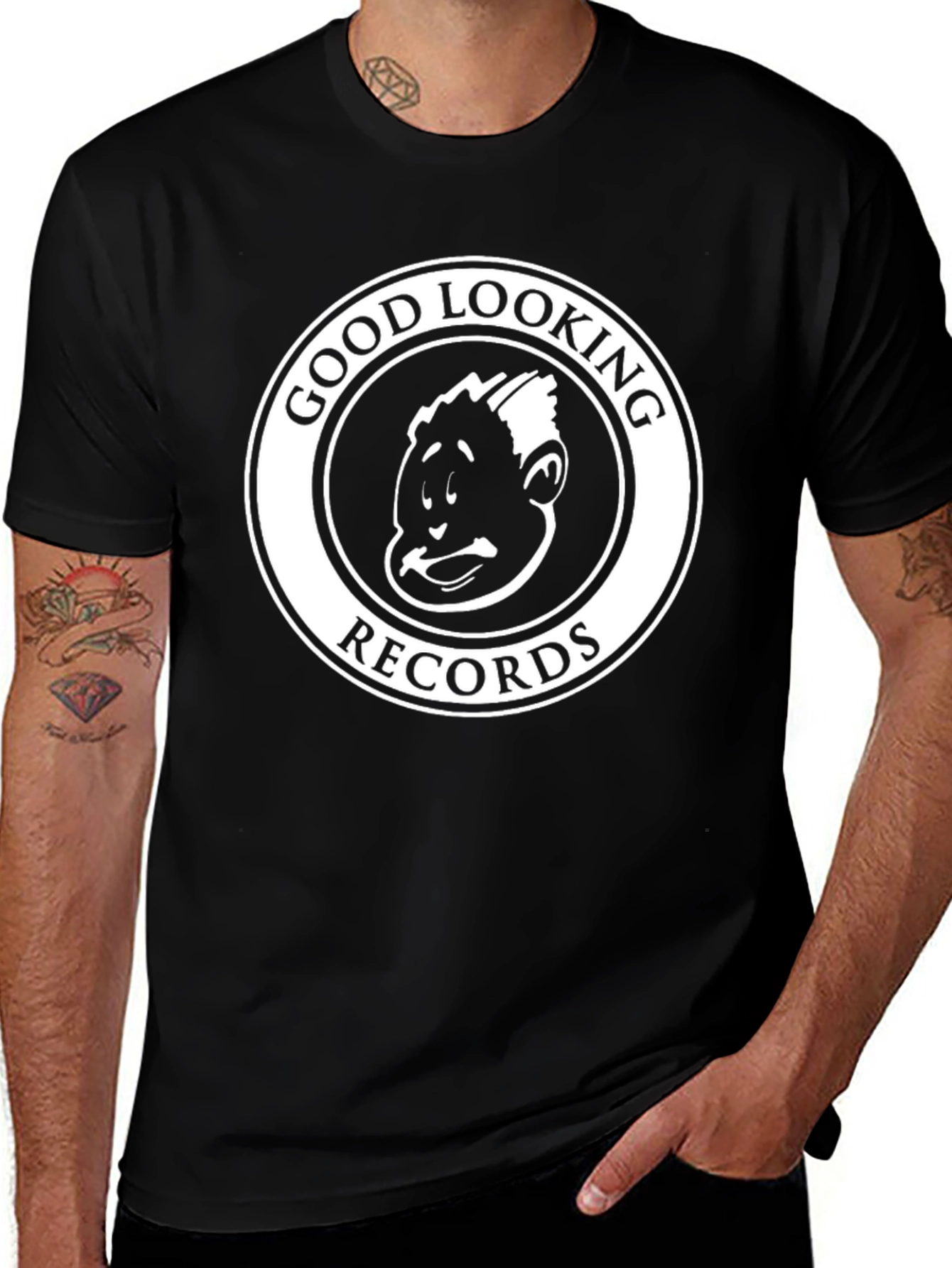 Variant 15 of Good Looking Records Black T-Shirt