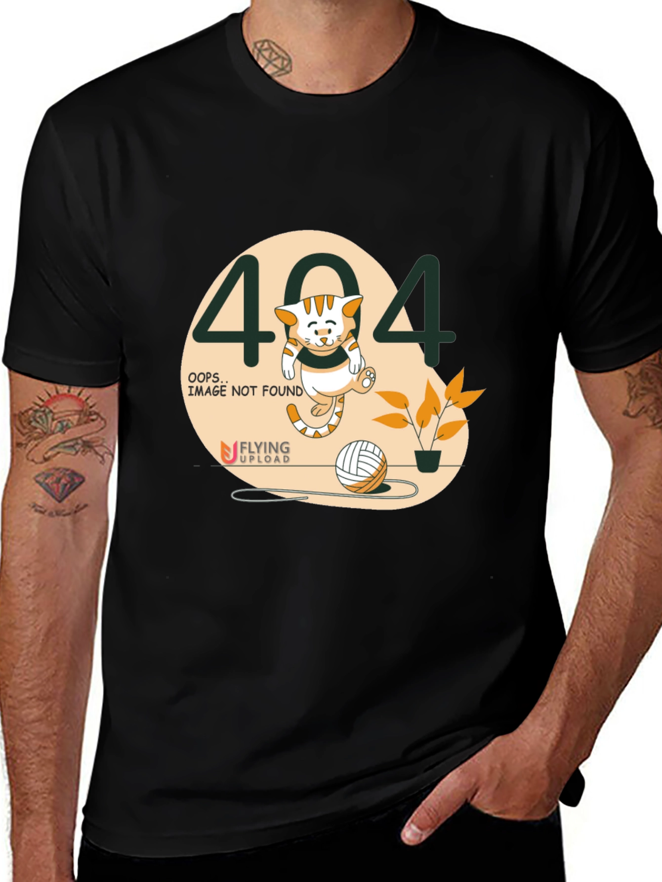 Variant 25 of 404 Error Cat Graphic T-Shirt - Unisex