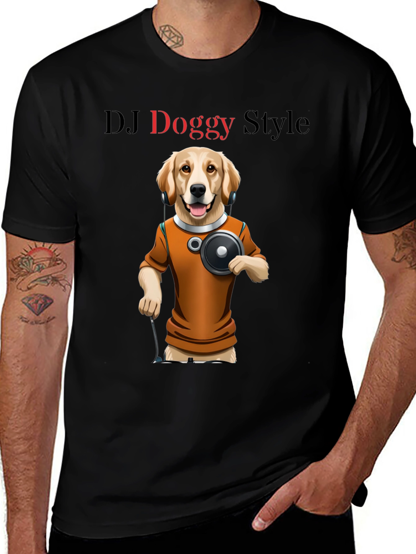 DJ Doggy Style T-Shirt - Cool Canine Graphic Tee