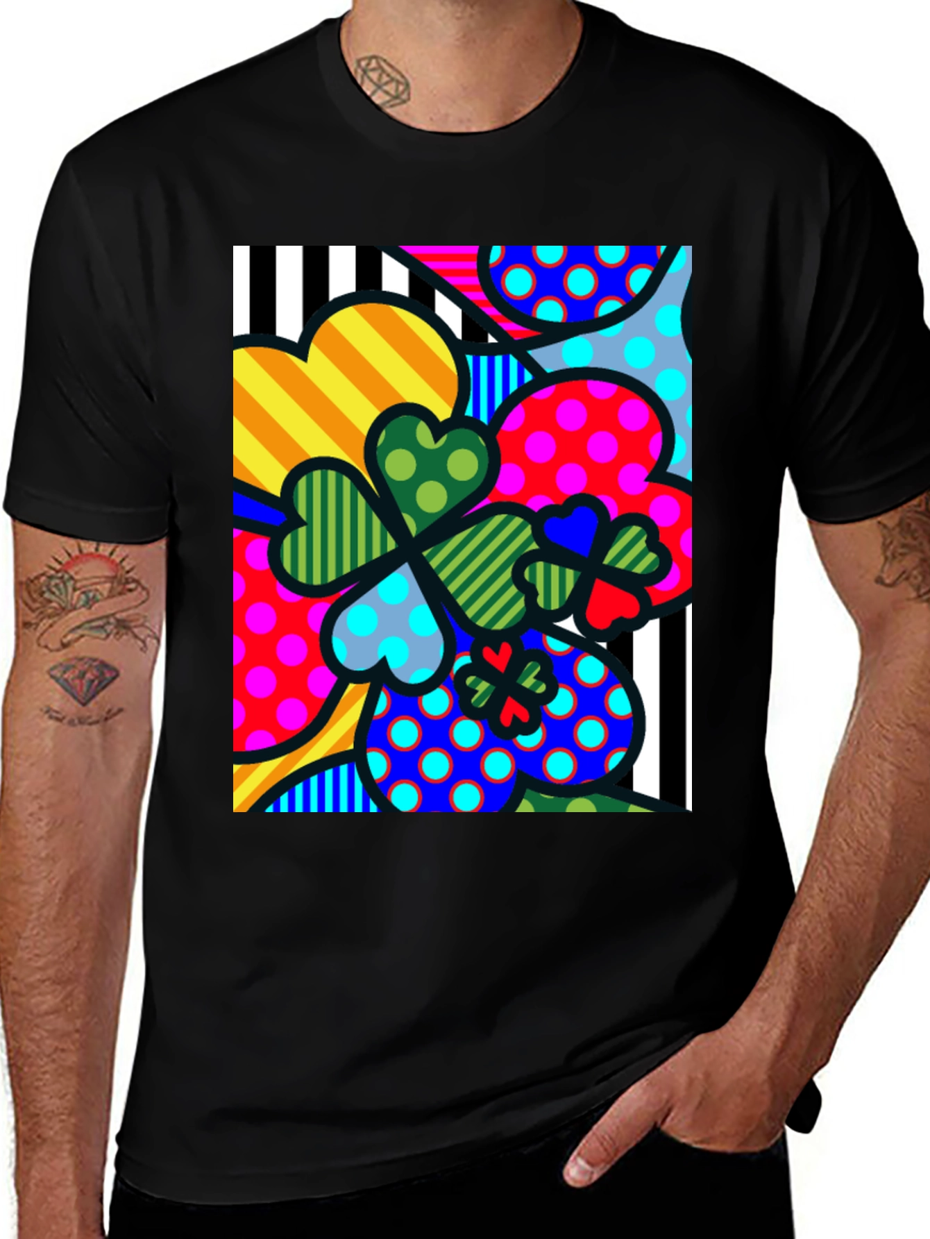 Funky Lucky Black T-Shirt
