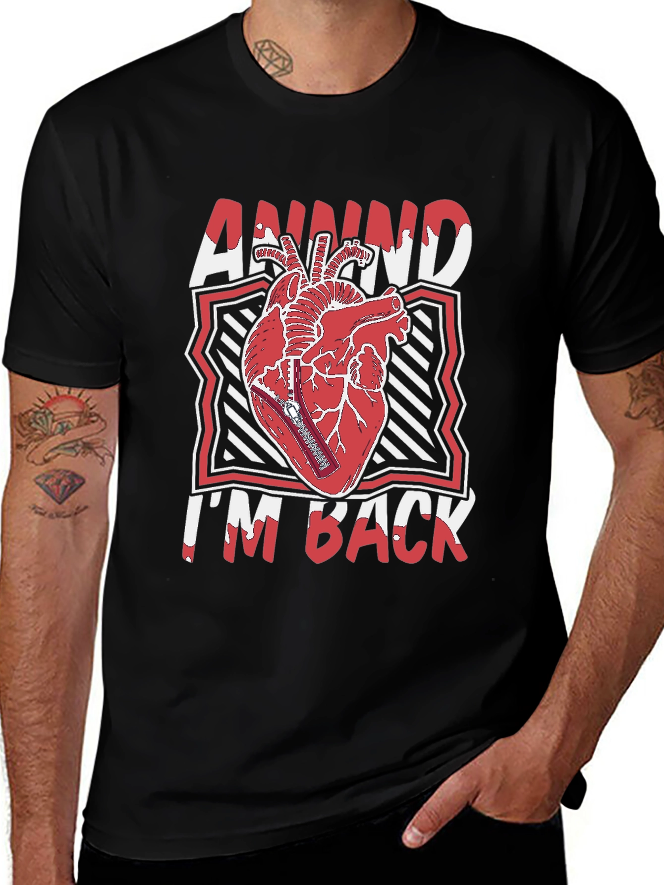 Variant 2 of Annnnd I'm Back Heart Graphic Tee