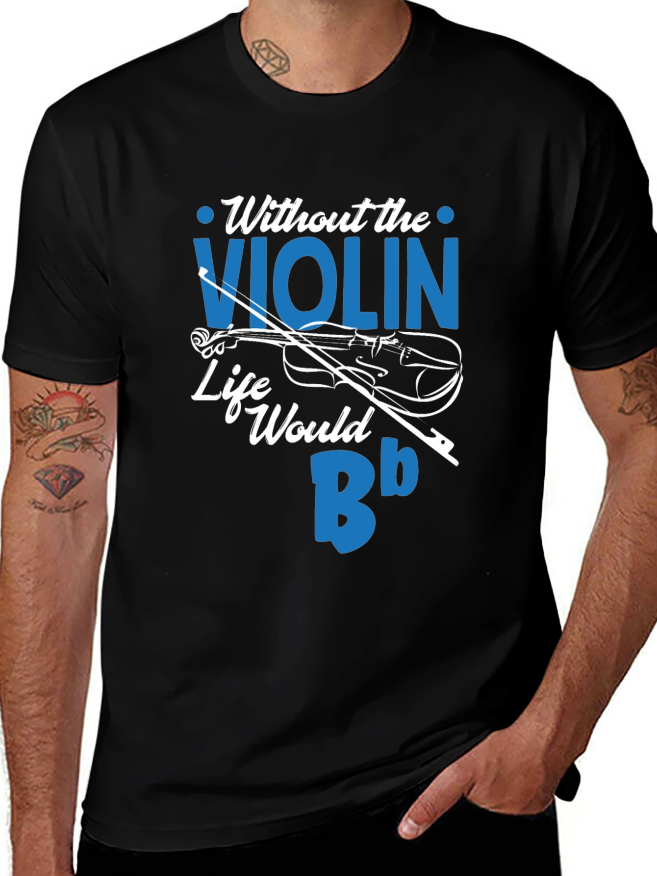 Variant 3 of Without the Violin Life Would Be Bb T-Shirt