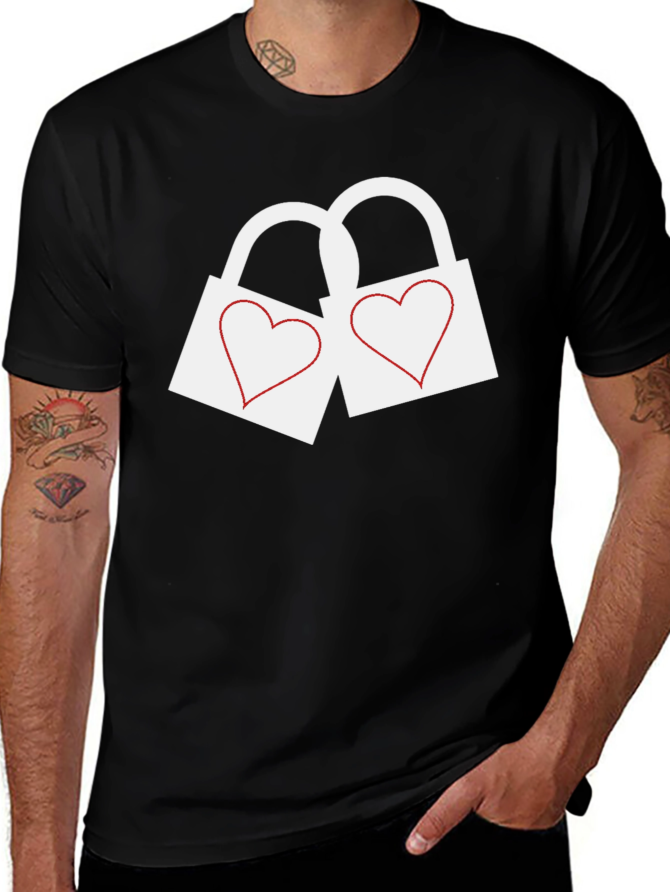 Heart Lock Graphic T-Shirt
