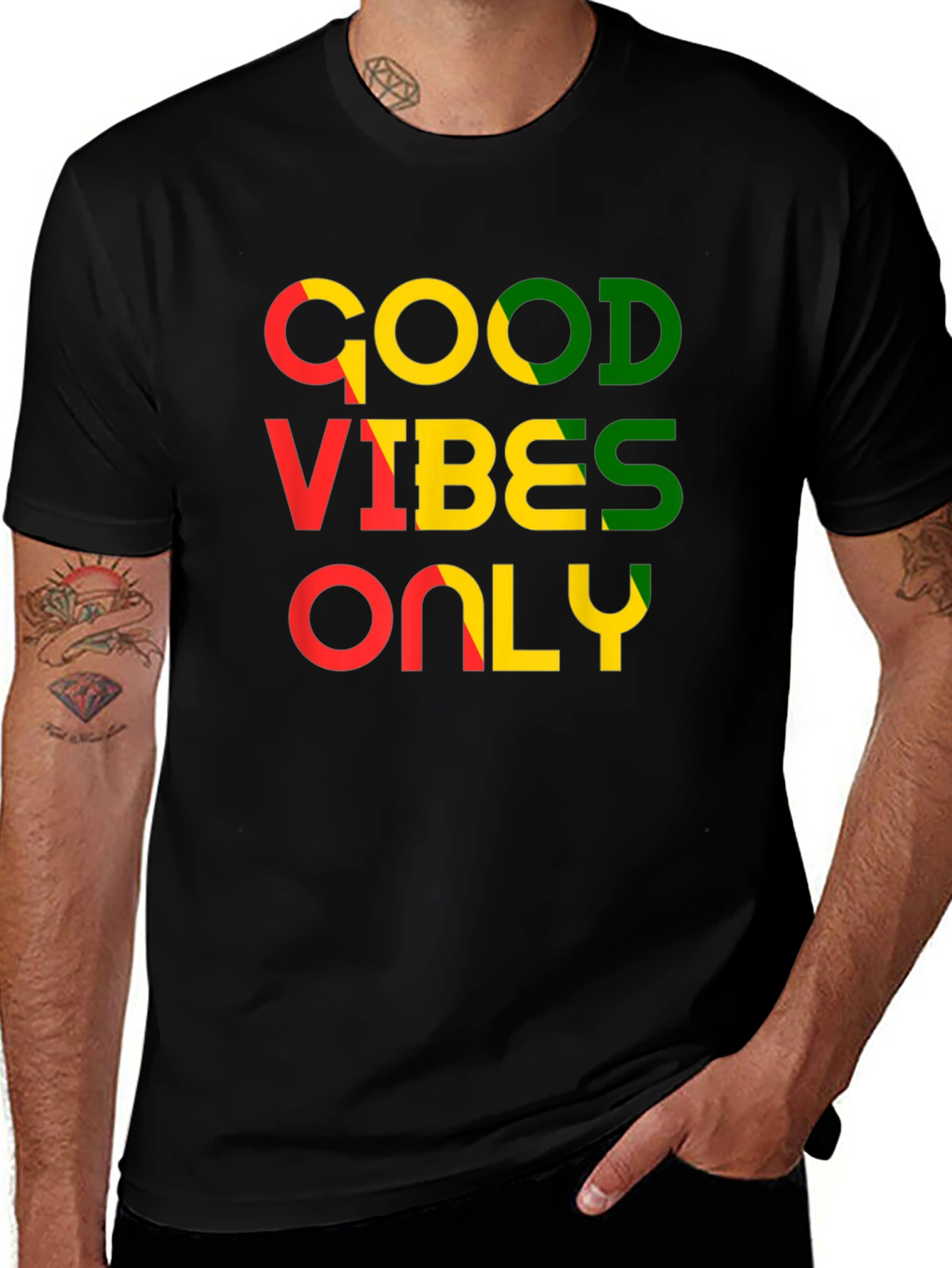 Variant 15 of Good Vibes Only Black Graphic Tee