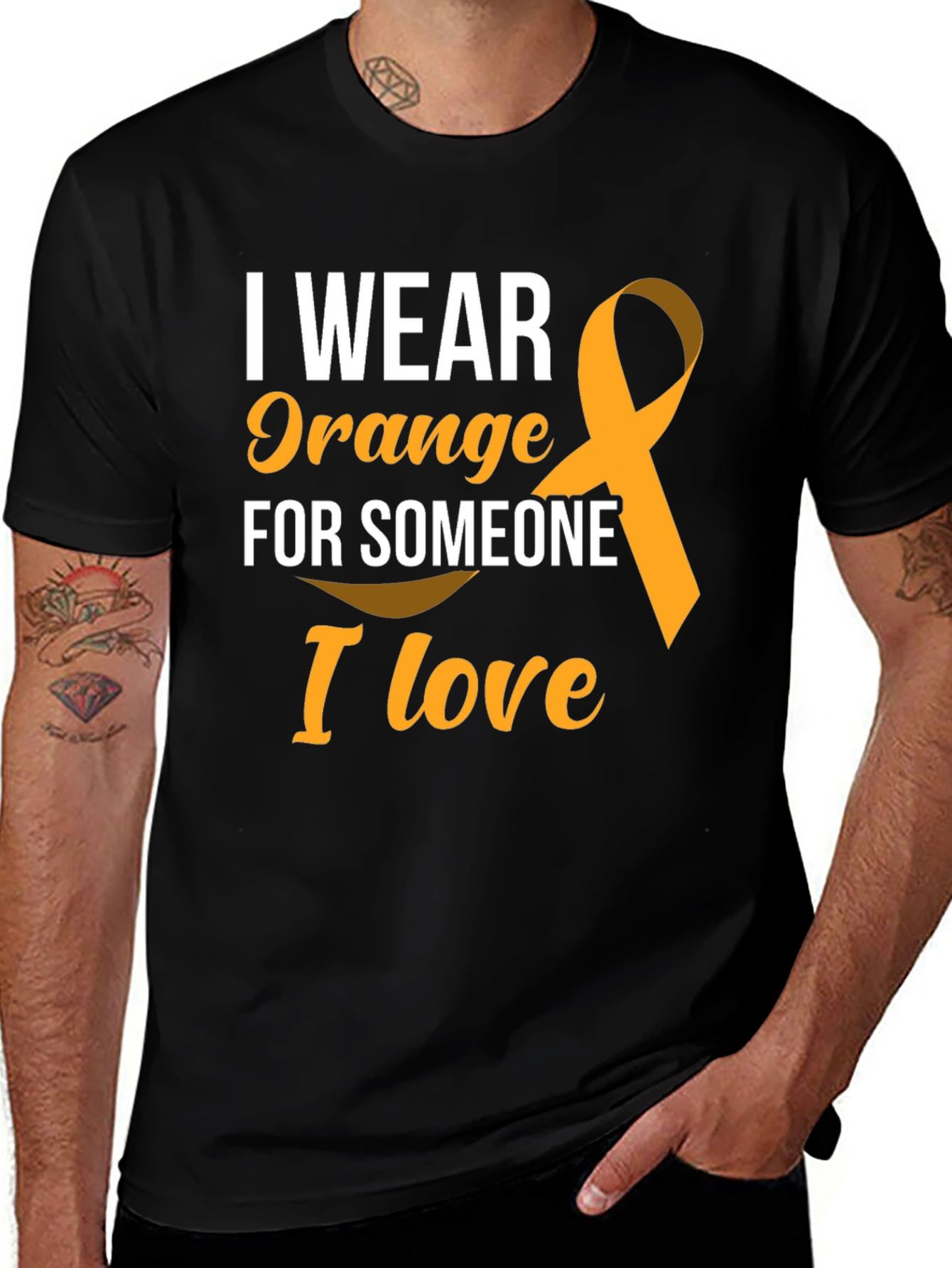 Variant 19 of Orange Ribbon Awareness T-Shirt