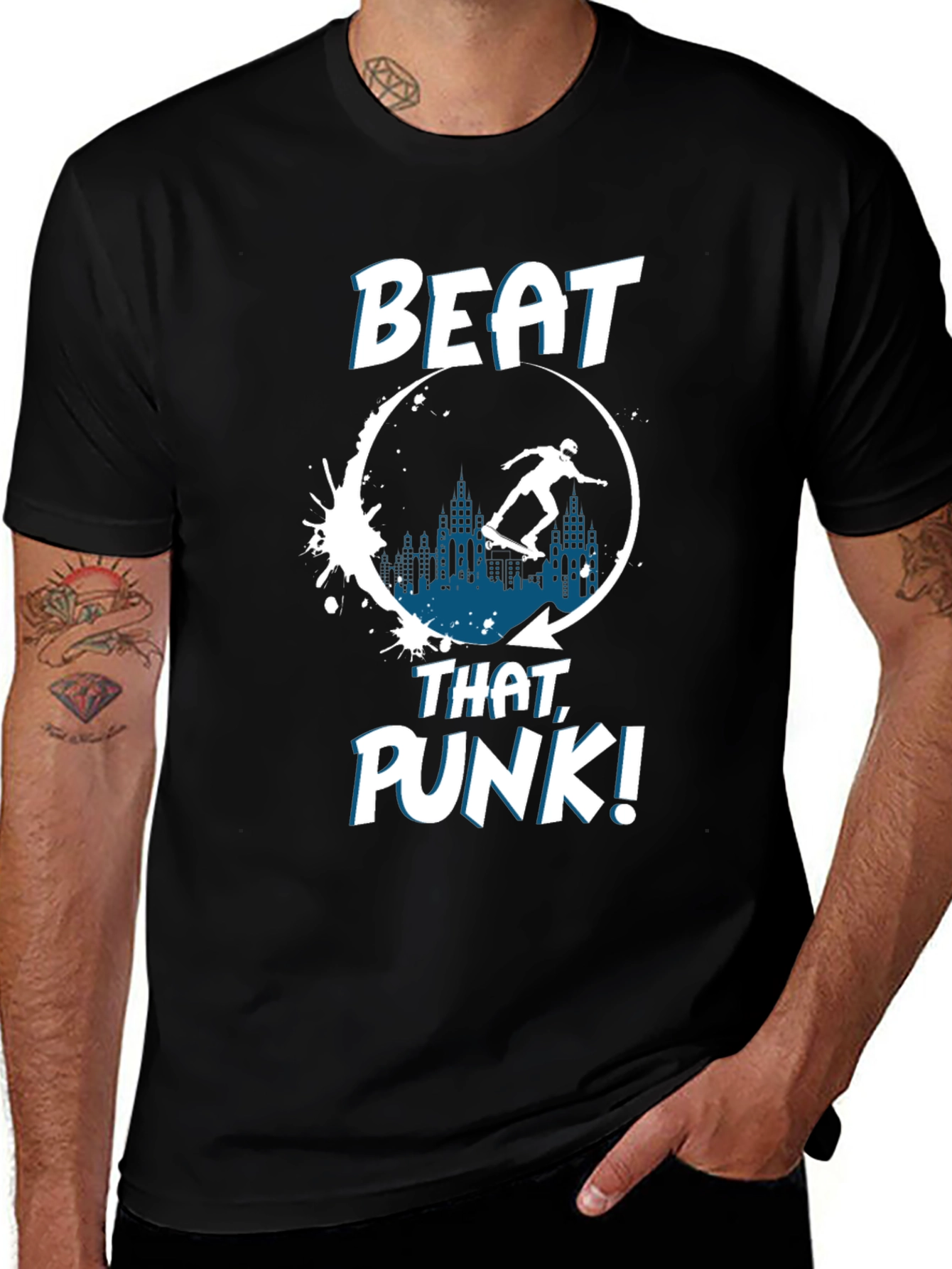 Variant 27 of Beat That Punk! Skater Graphic T-Shirt