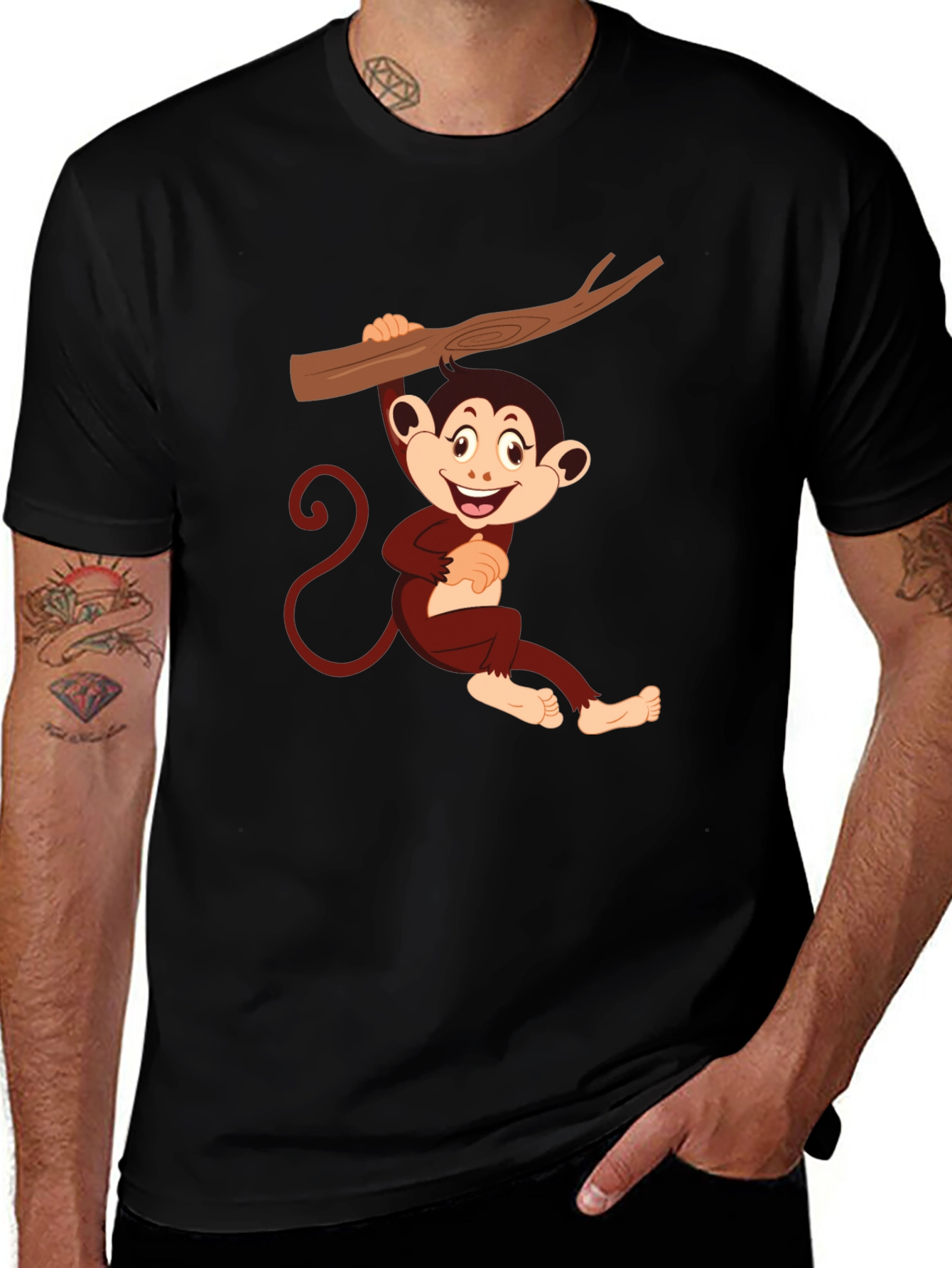 Variant 17 of Funny Monkey Graphic Tee - Cartoon Animal T-Shirt