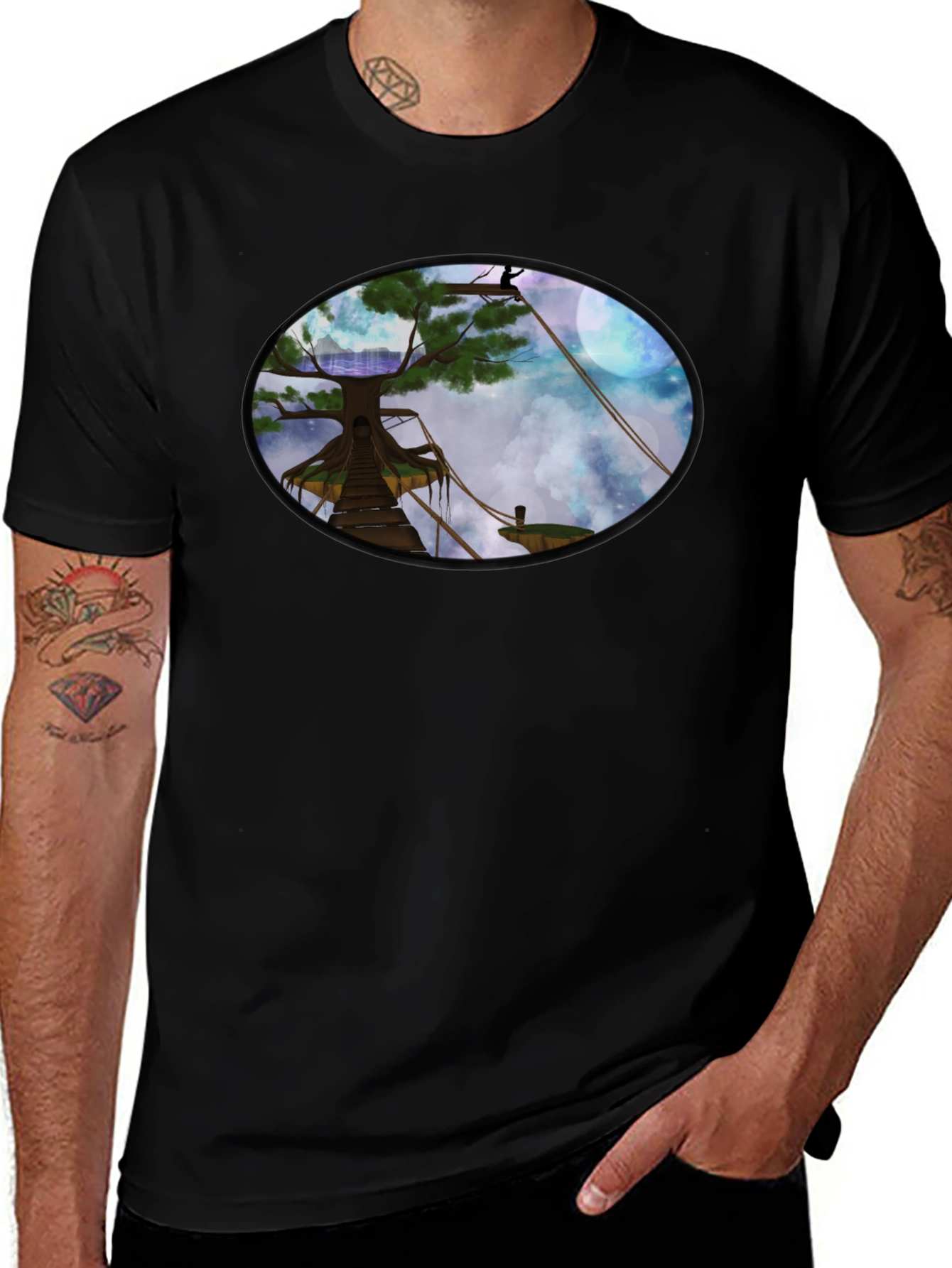 Variant 18 of Fantasy Treehouse T-Shirt - Unique Graphic Tee