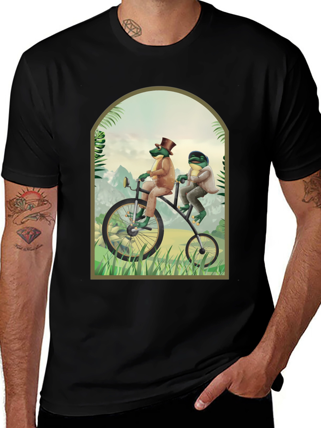 Variant 23 of Frogs on a Bike T-Shirt