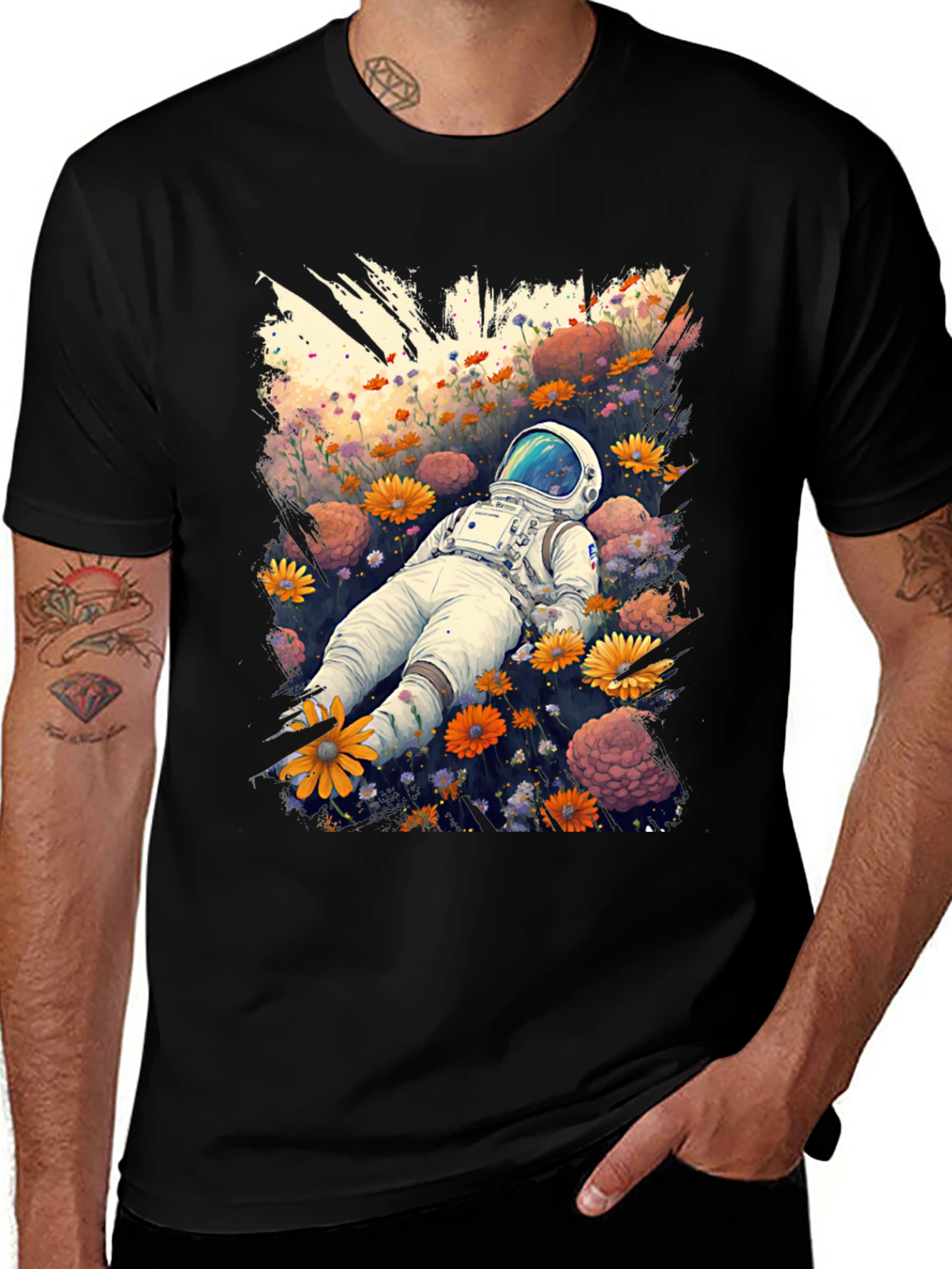 Astronaut in Bloom Graphic Tee