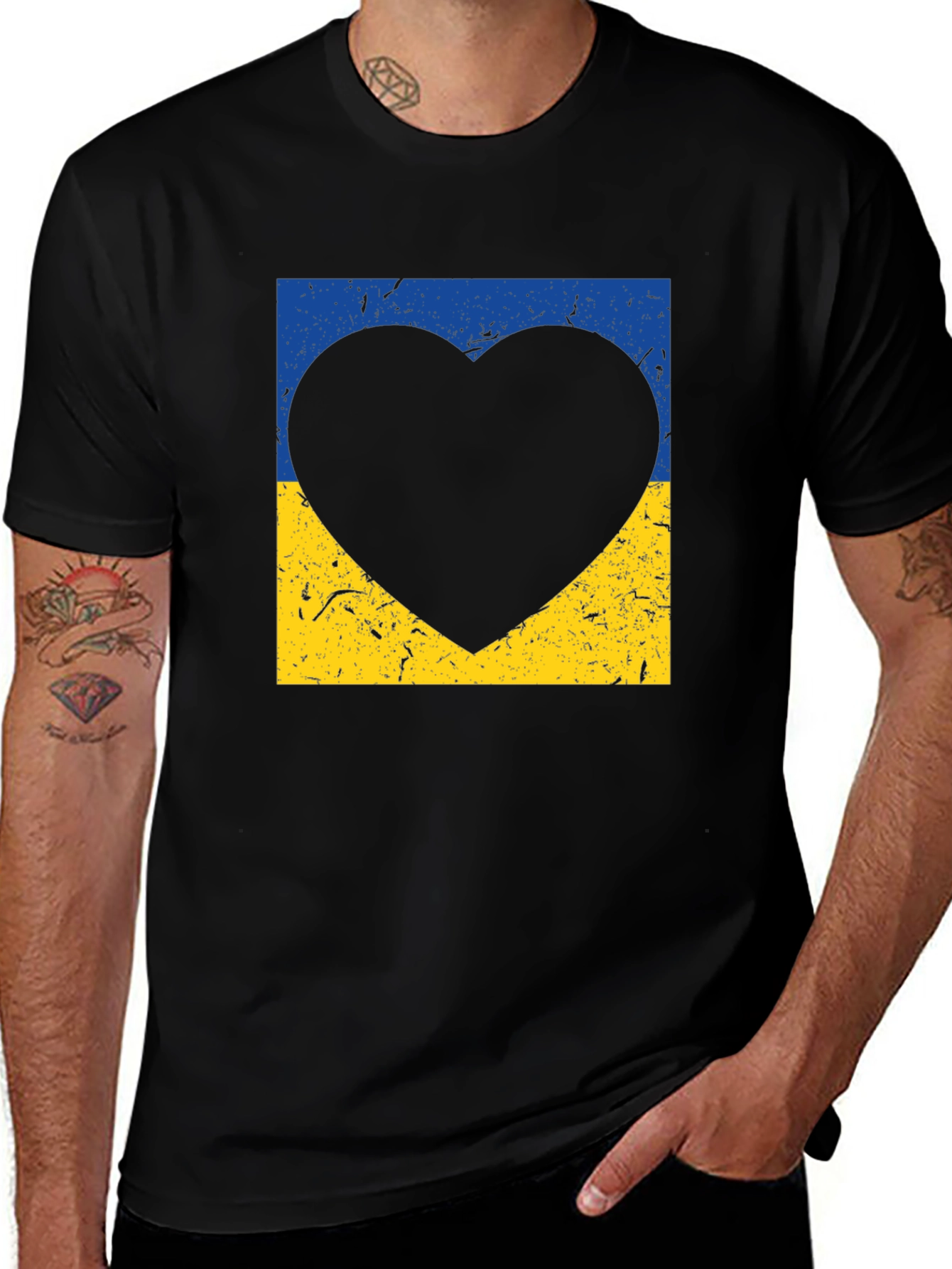 Variant 21 of Ukraine Flag Heart T-Shirt