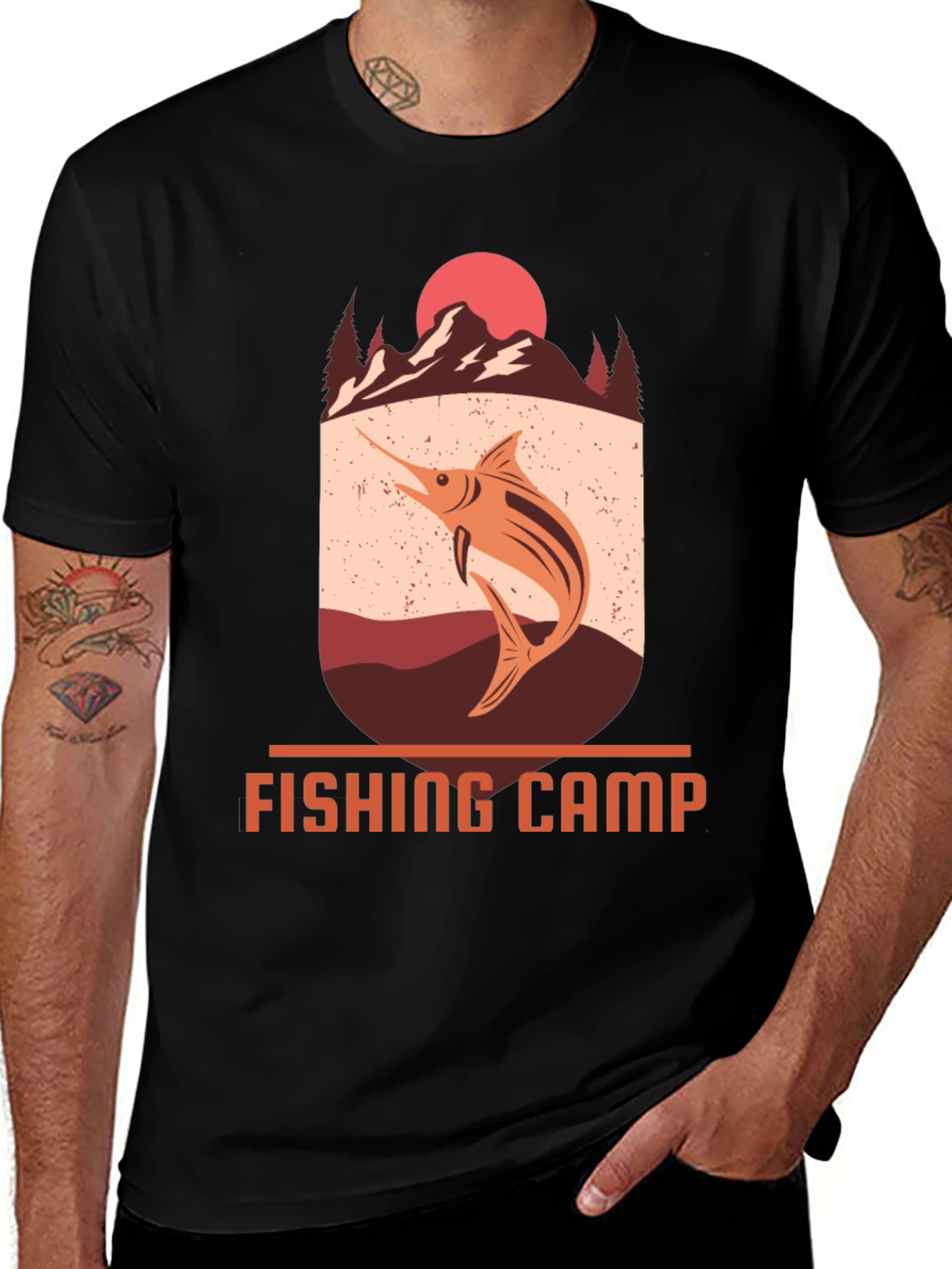 Fishing Camp Graphic T-Shirt - Outdoor Adventure Tee