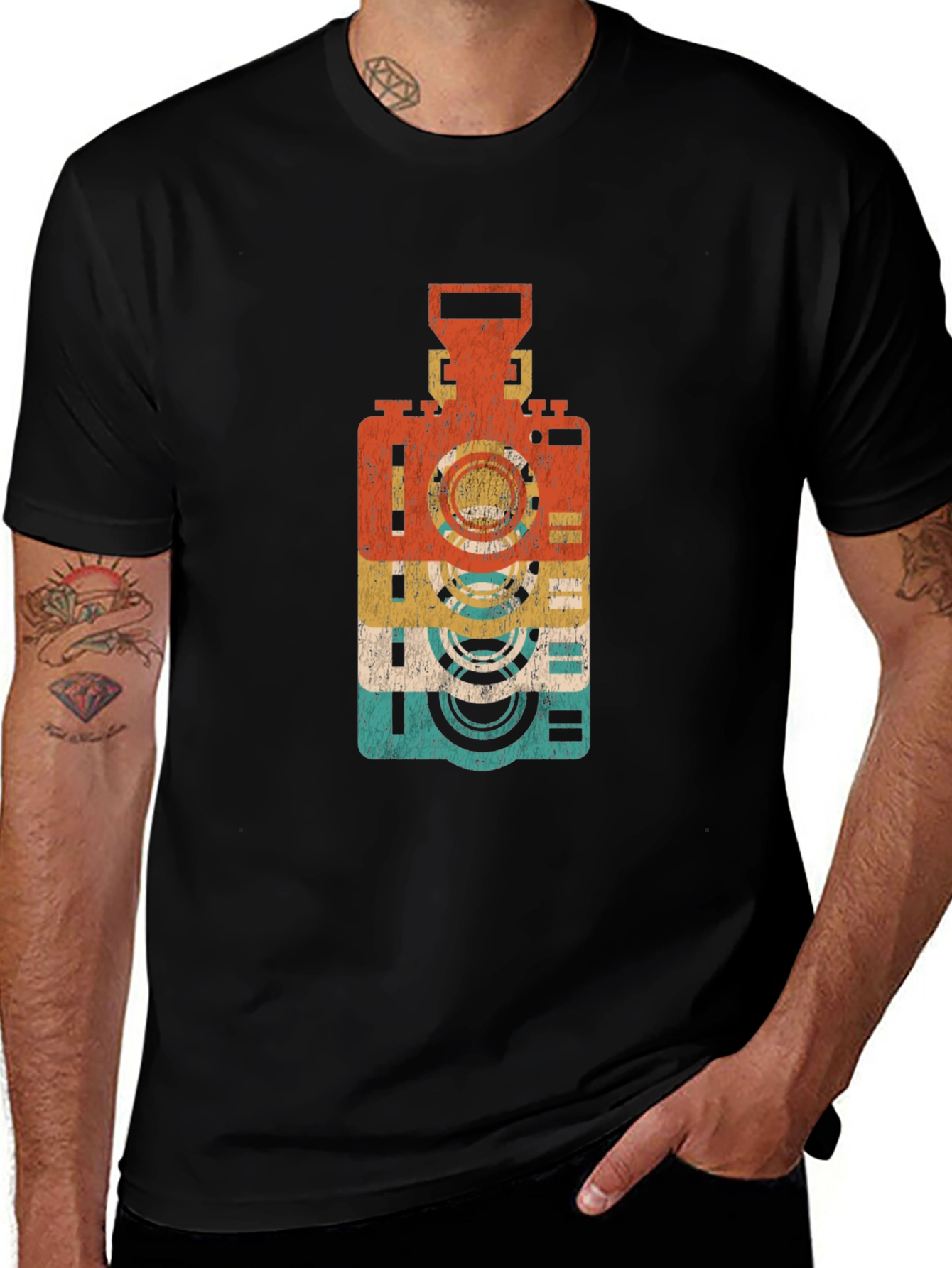 Variant 15 of Retro Camera Graphic Tee - Cool Vintage Style