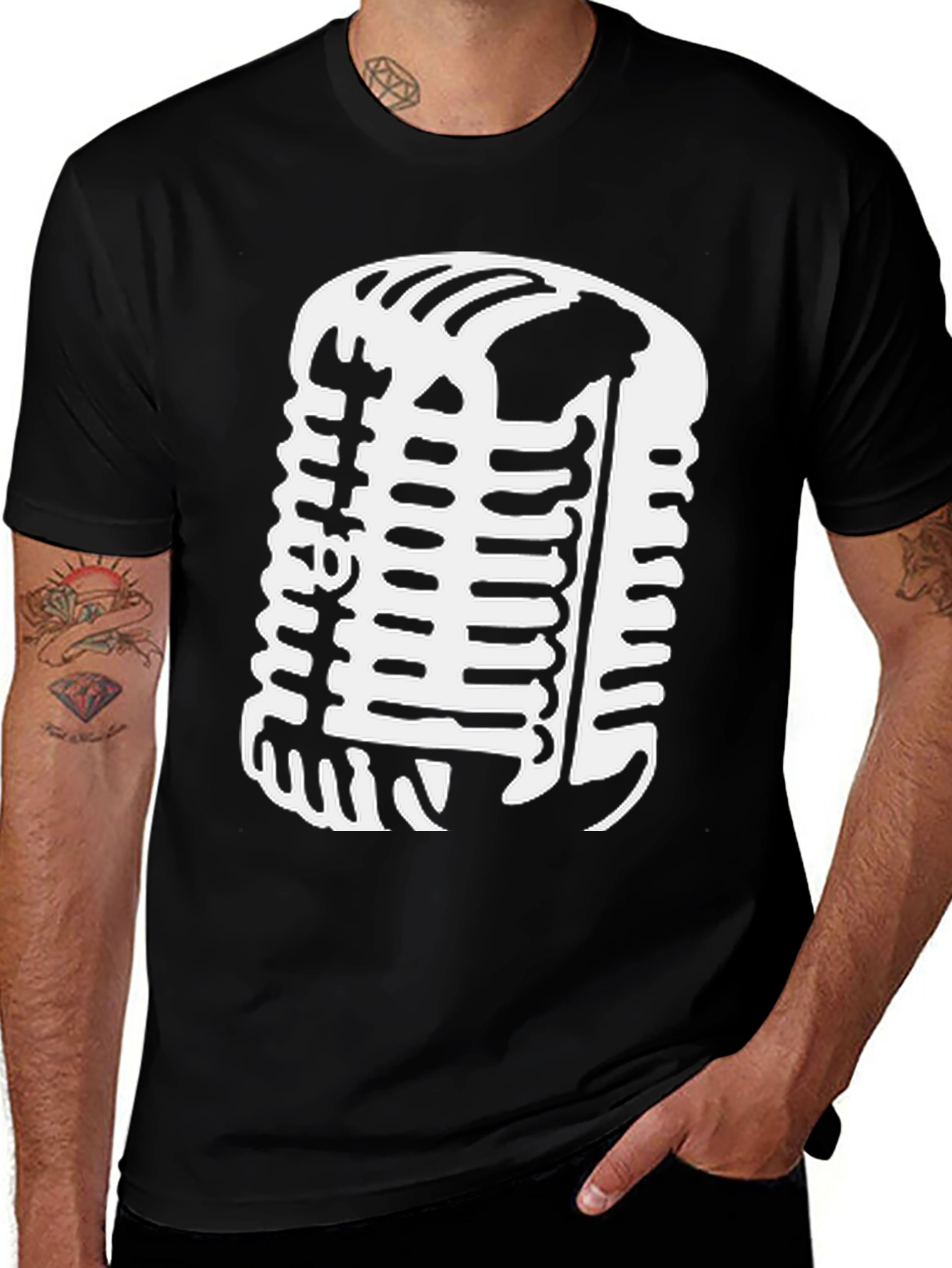 Variant 27 of Vintage Microphone Graphic Tee - Classic Style