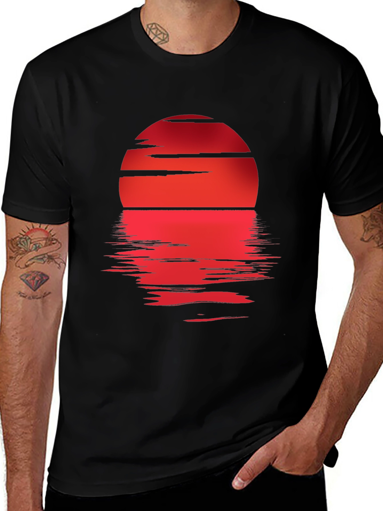 Variant 20 of Sunset Reflection Graphic Tee - Stylish Casual Wear