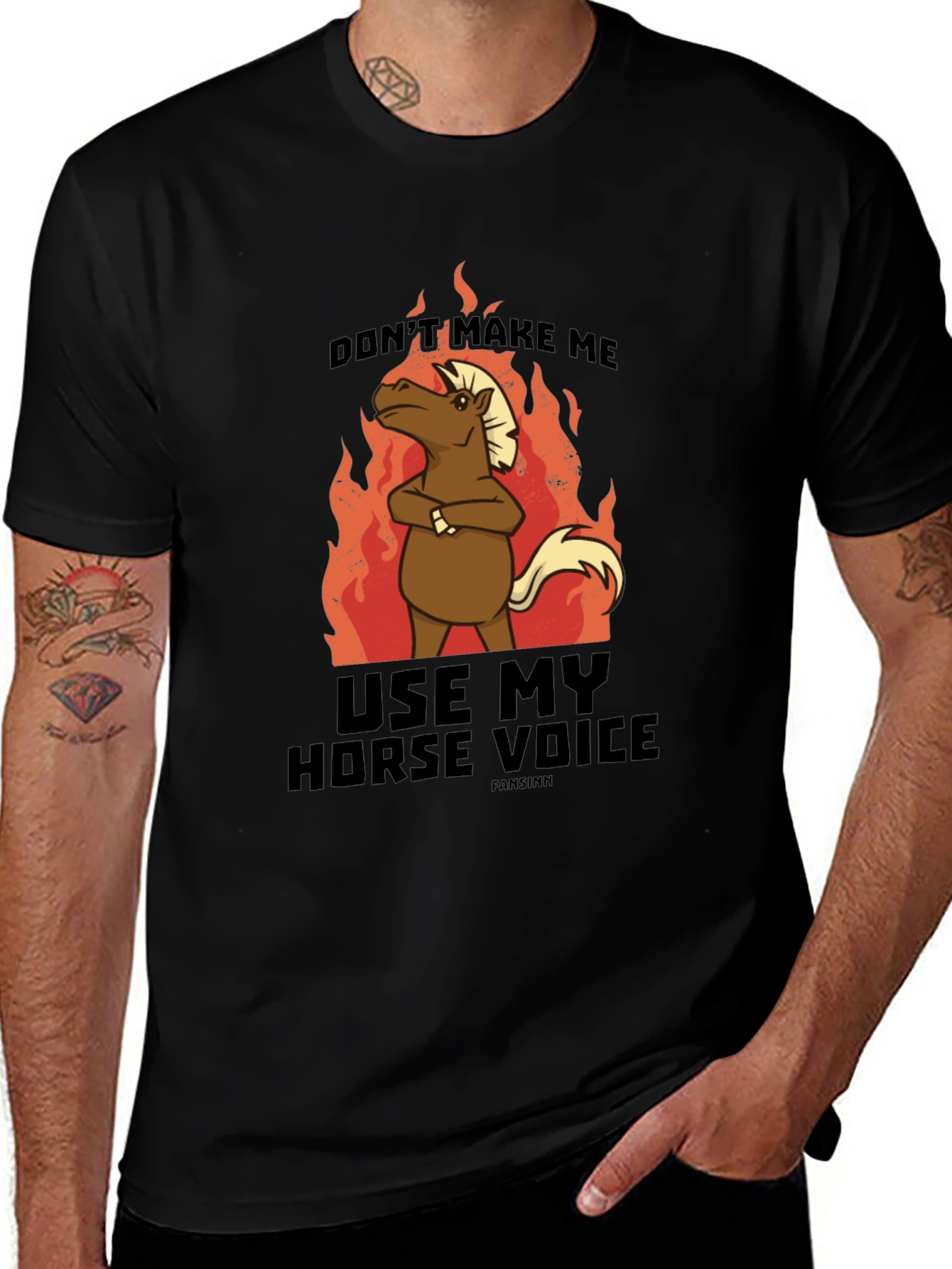 Variant 16 of Don't Make Me Use My Horse Voice Graphic Tee