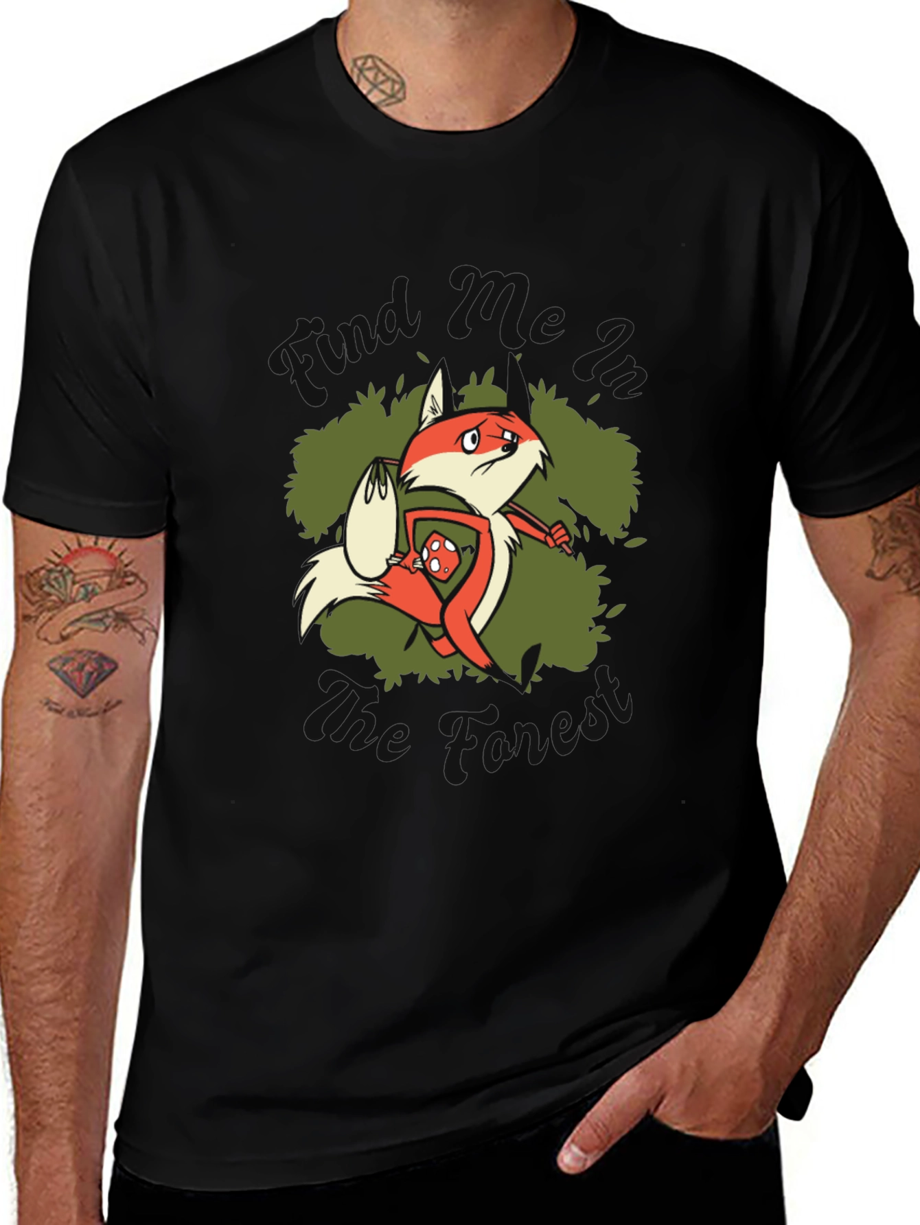 Variant 4 of Fox in the Forest Graphic T-Shirt