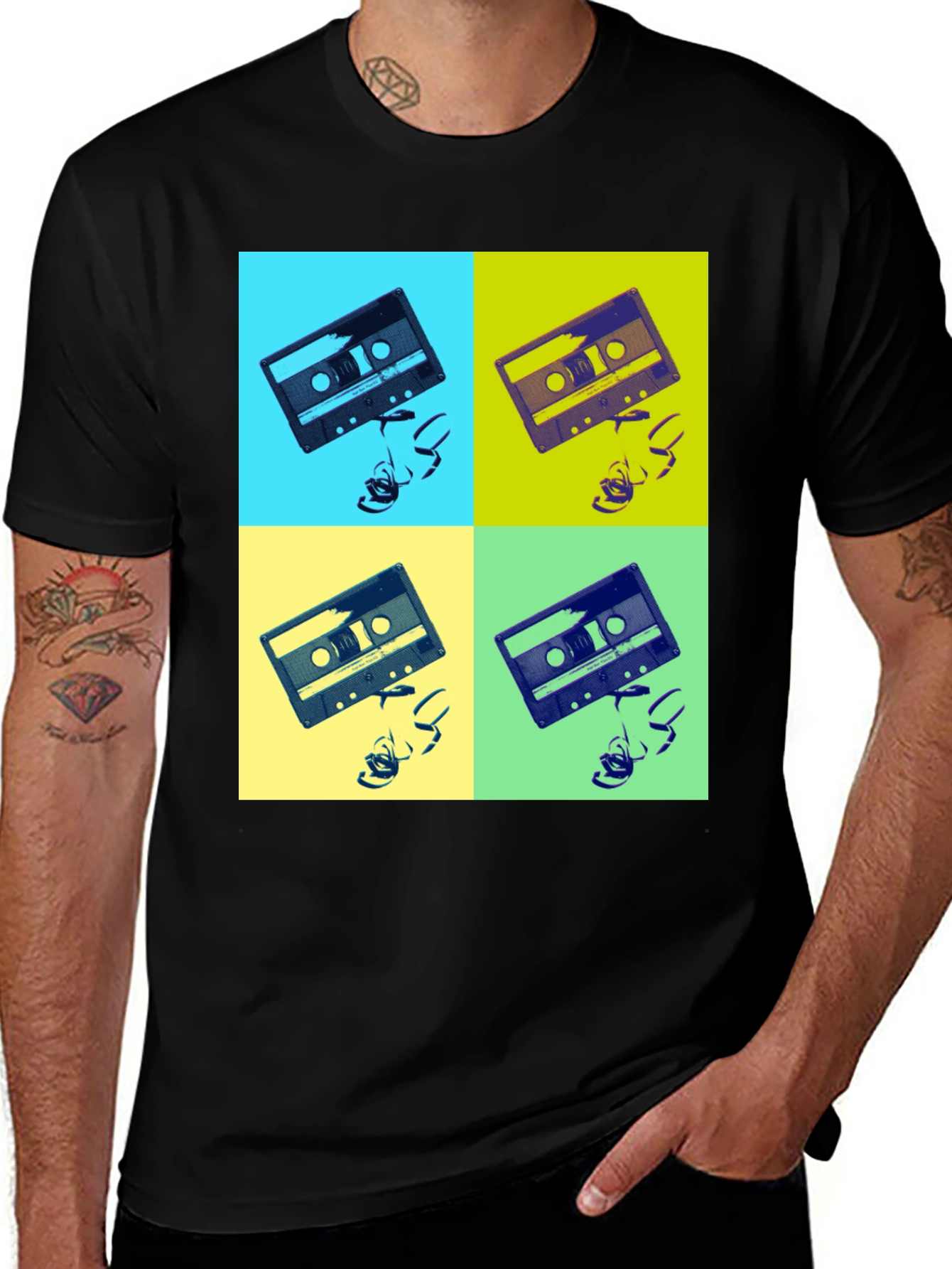 Variant 9 of Retro Cassette Tape Pop Art Graphic Tee
