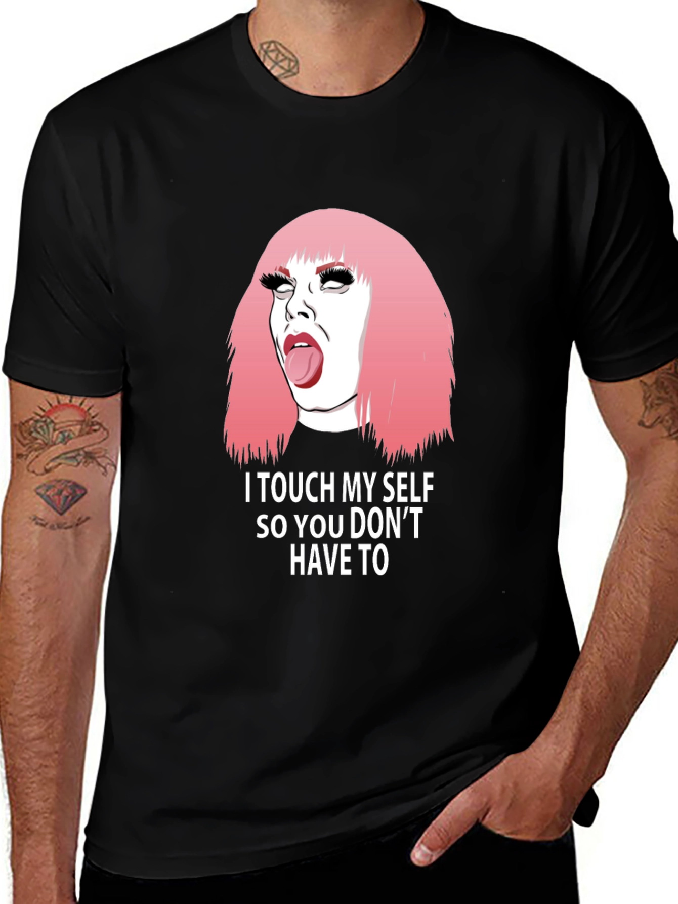 Variant 28 of Humorous "I Touch Myself" Graphic Tee