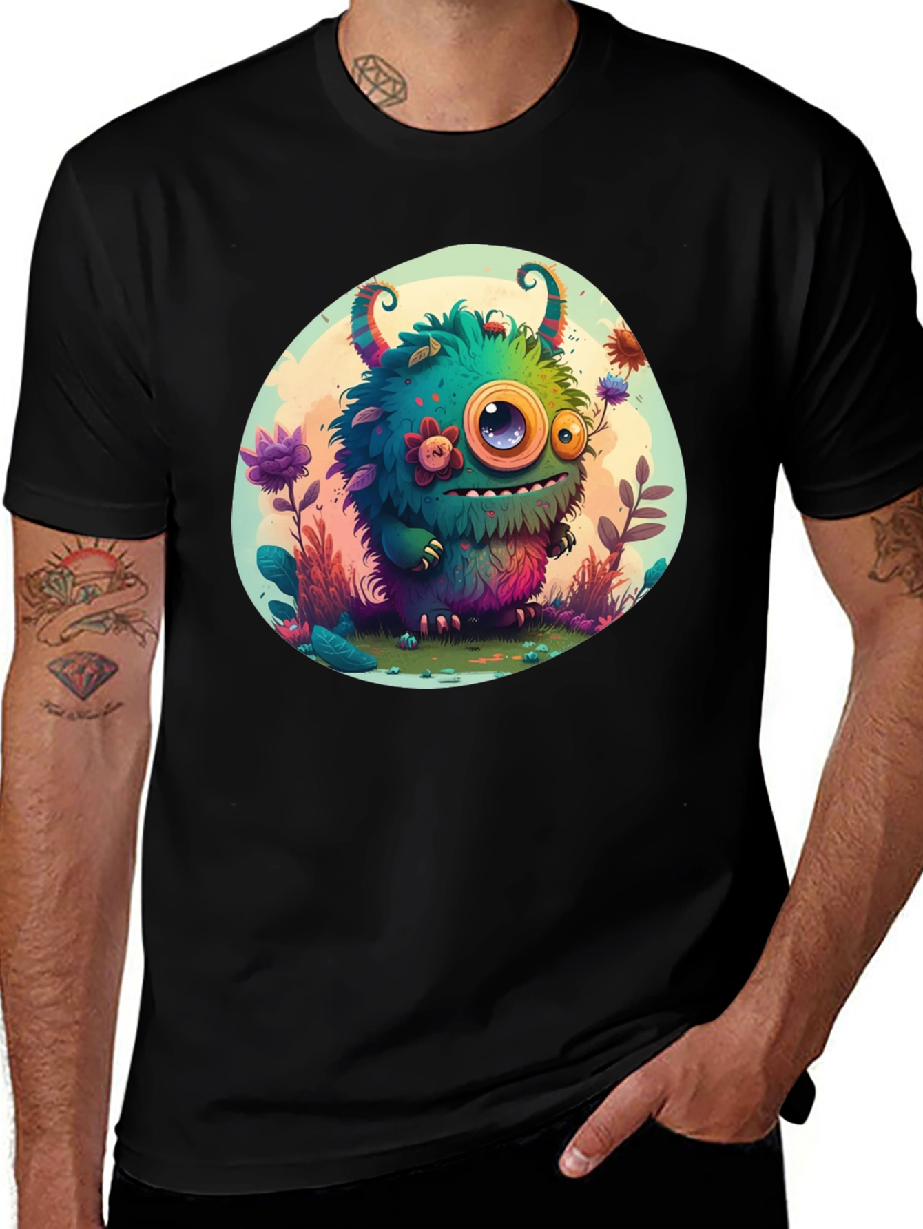 Variant 25 of Monster Graphic Tee - Fun Cartoon Creature T-Shirt