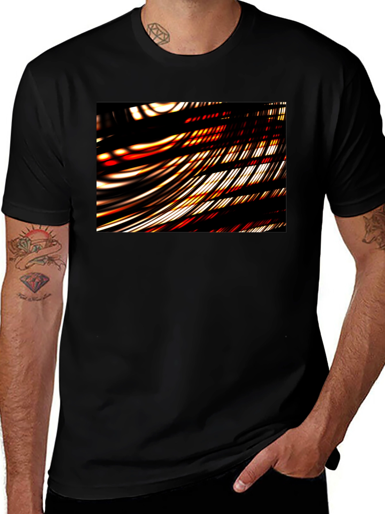 Variant 21 of Abstract Graphic Black T-Shirt