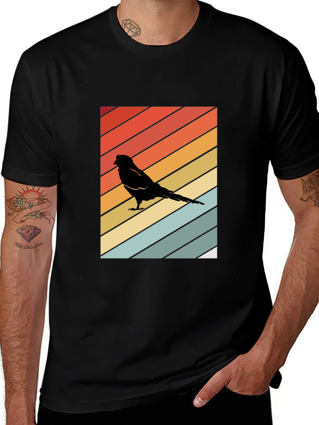 Variant 16 of Retro Bird Graphic Tee - Vintage Style Men's T-Shirt