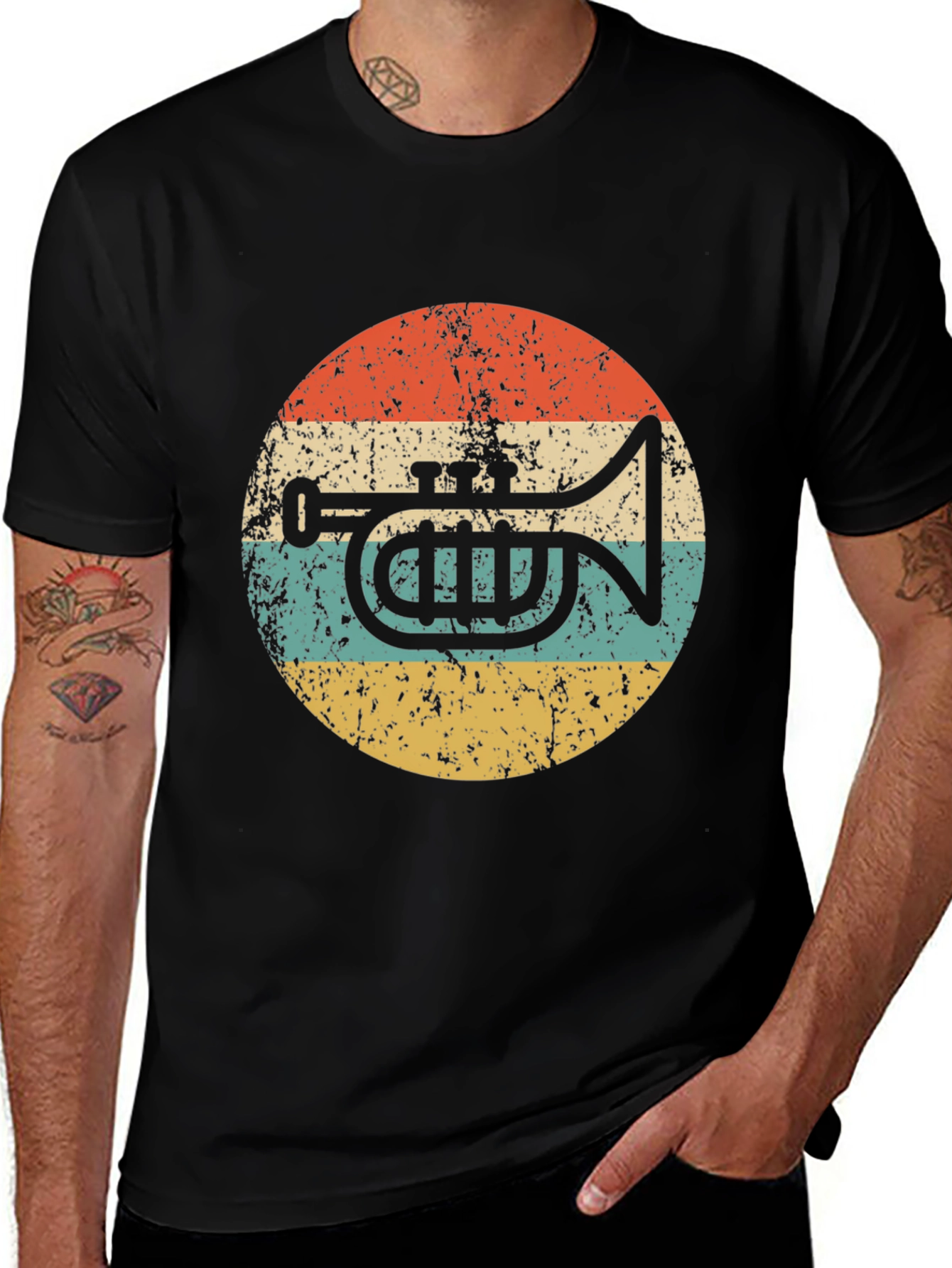 Variant 8 of Retro Trumpet T-Shirt - Vintage Musical Tee