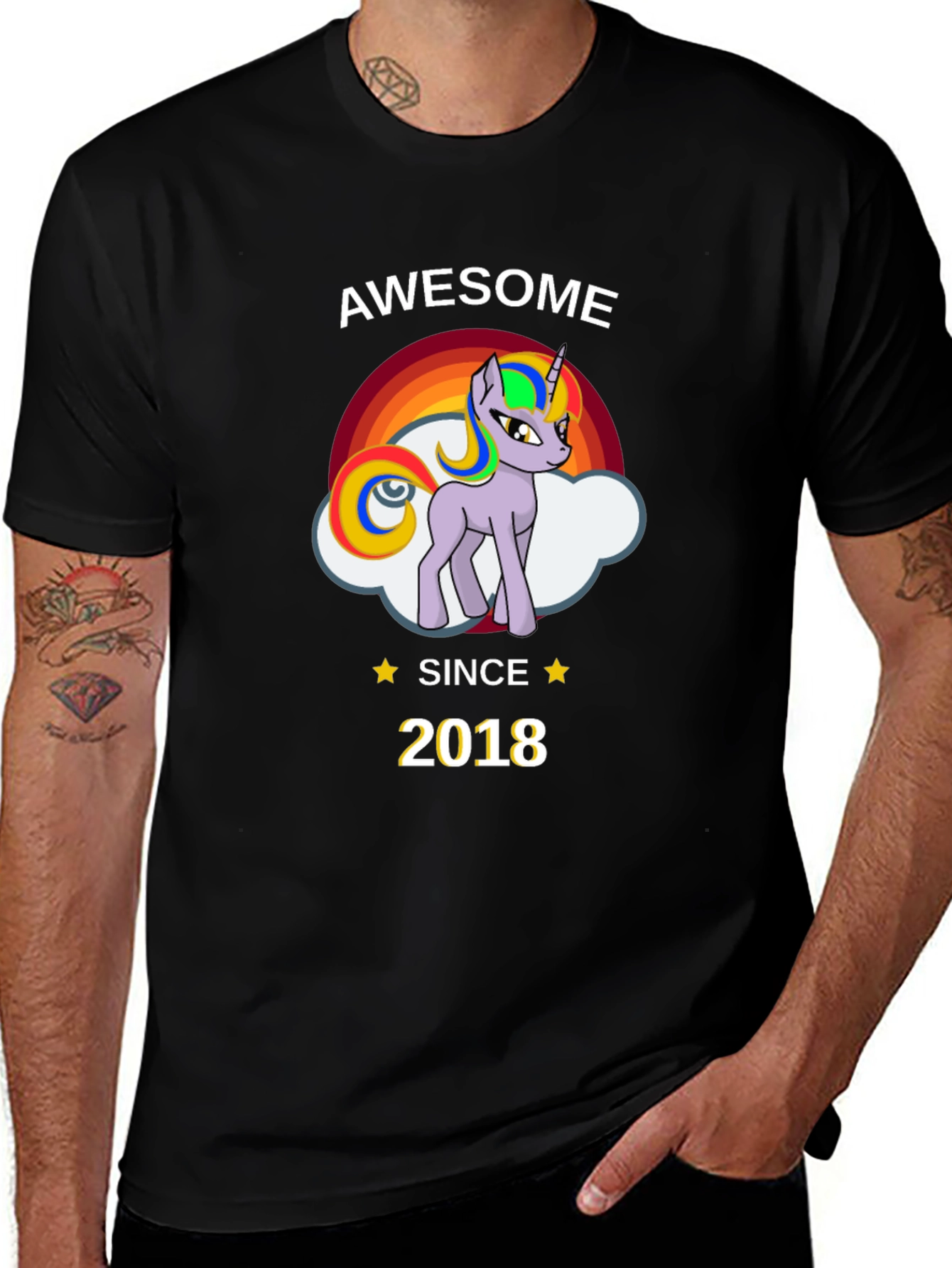 Variant 4 of Awesome Since 2018 Unicorn T-Shirt