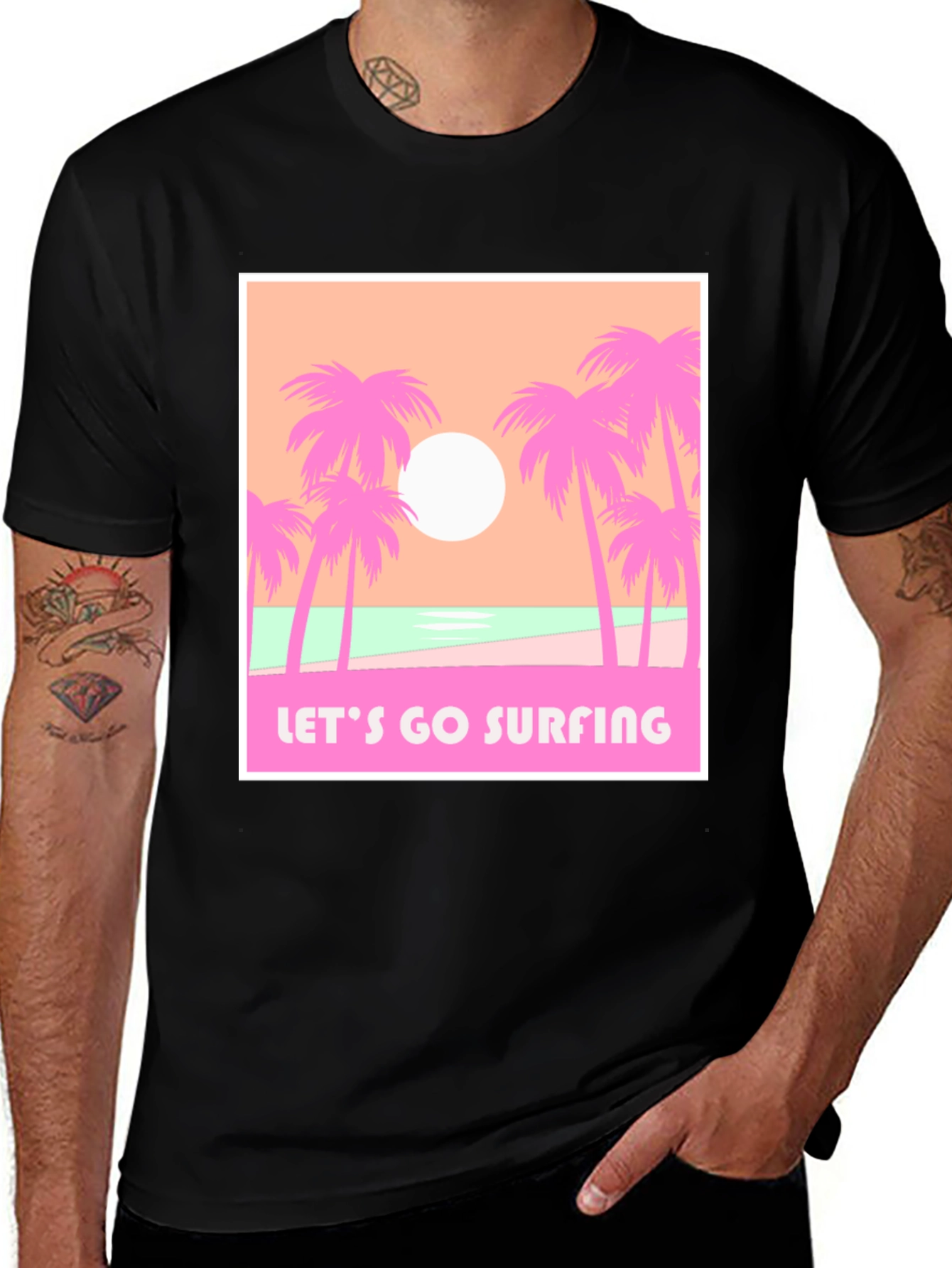 Variant 3 of Let's Go Surfing Graphic Tee