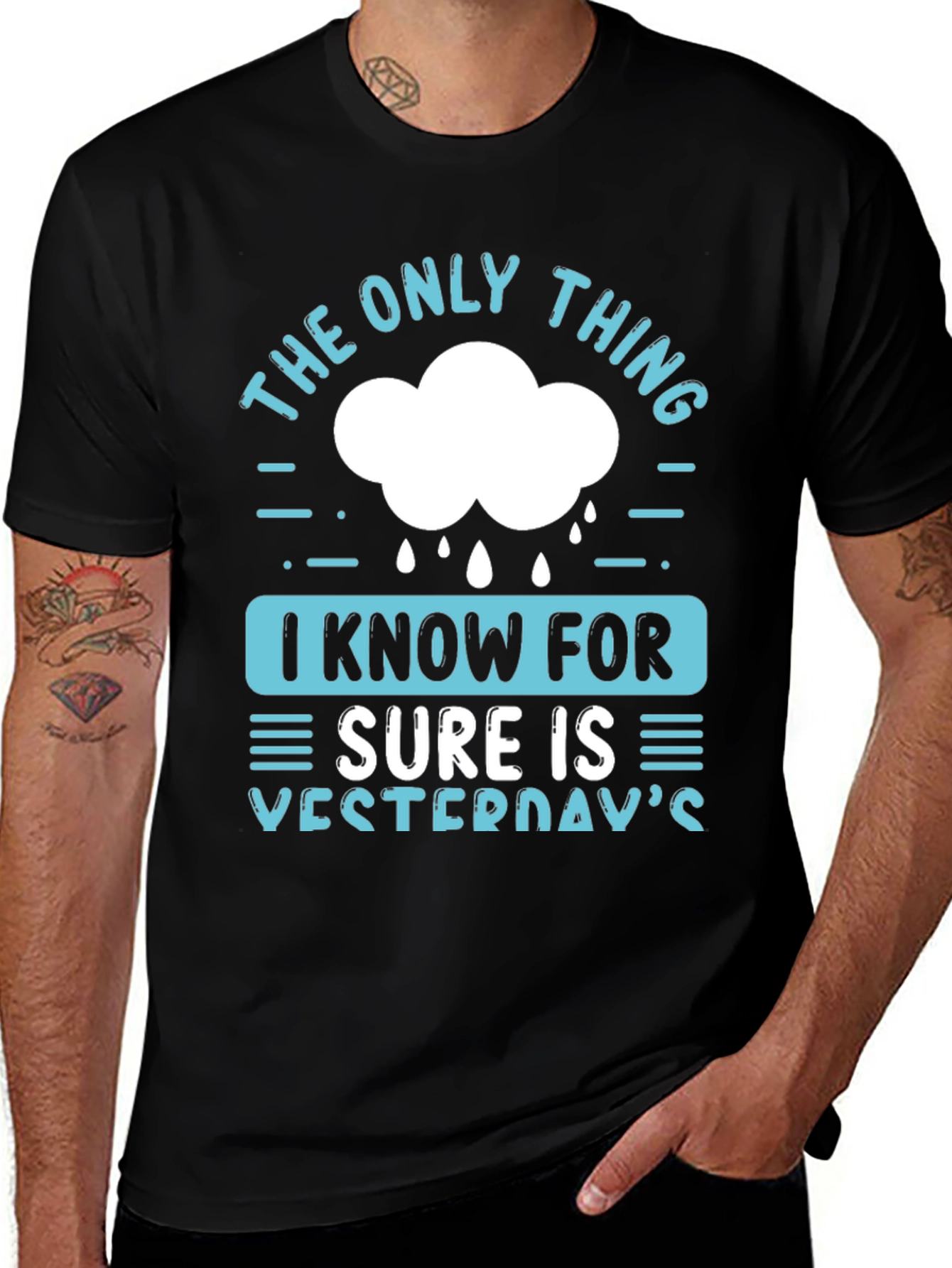 Variant 20 of Funny Rainy Day T-Shirt - Yesterday's Rain