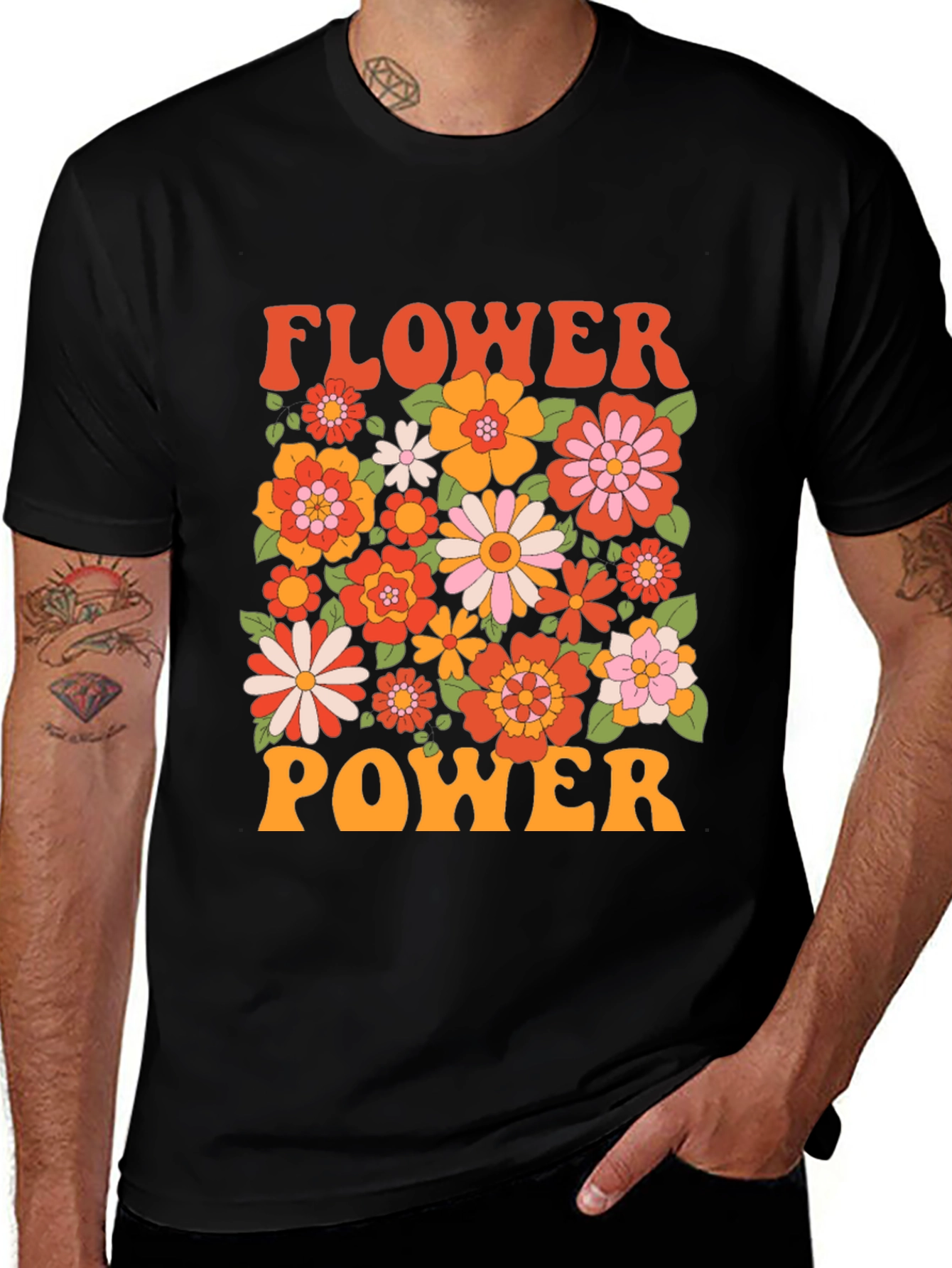 Variant 3 of Retro Flower Power Graphic T-Shirt